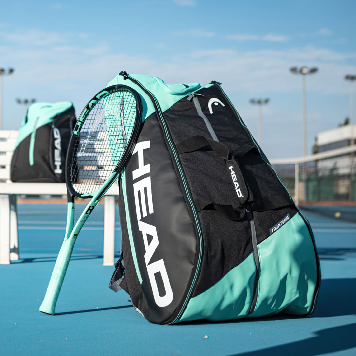 Head Tour Team x 12 Monstercombi Tennis Bag - Black/Mint