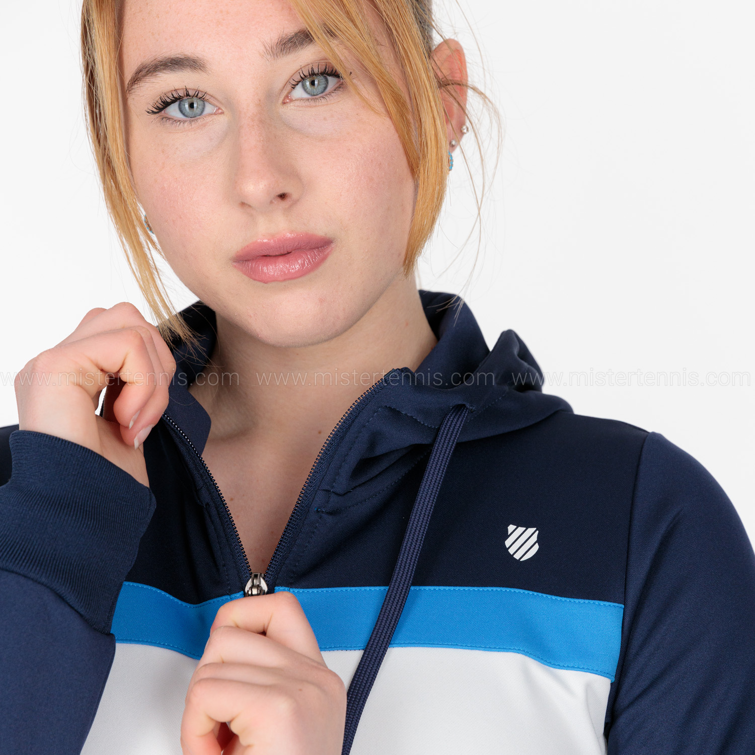 KSwiss Core Team Women's Tennis Jacket Navy/White/Blue
