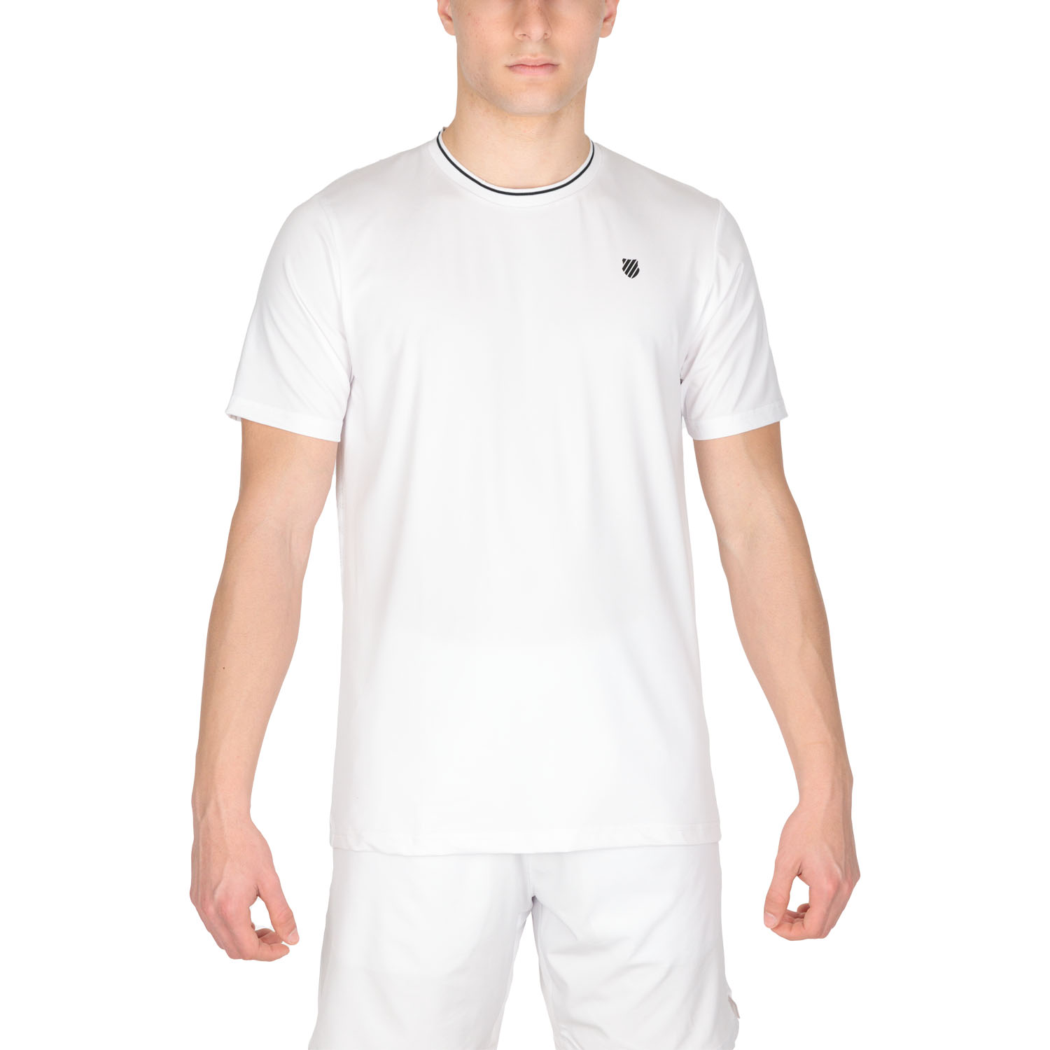 K-Swiss Hypercourt Mesh Crew T-Shirt - White