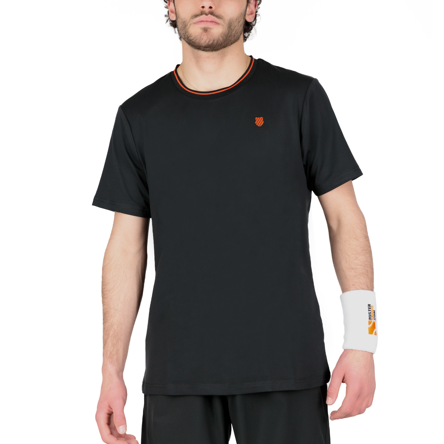 K-Swiss Hypercourt Mesh Crew T-Shirt - Jet Black