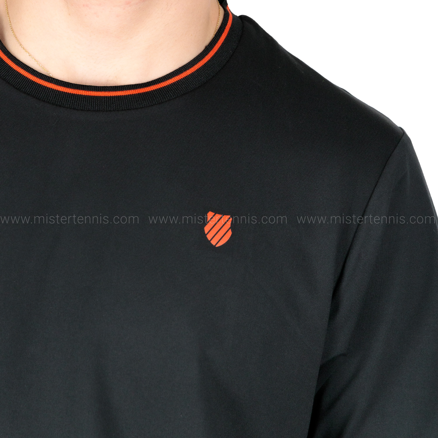 K-Swiss Hypercourt Mesh Crew T-Shirt - Jet Black
