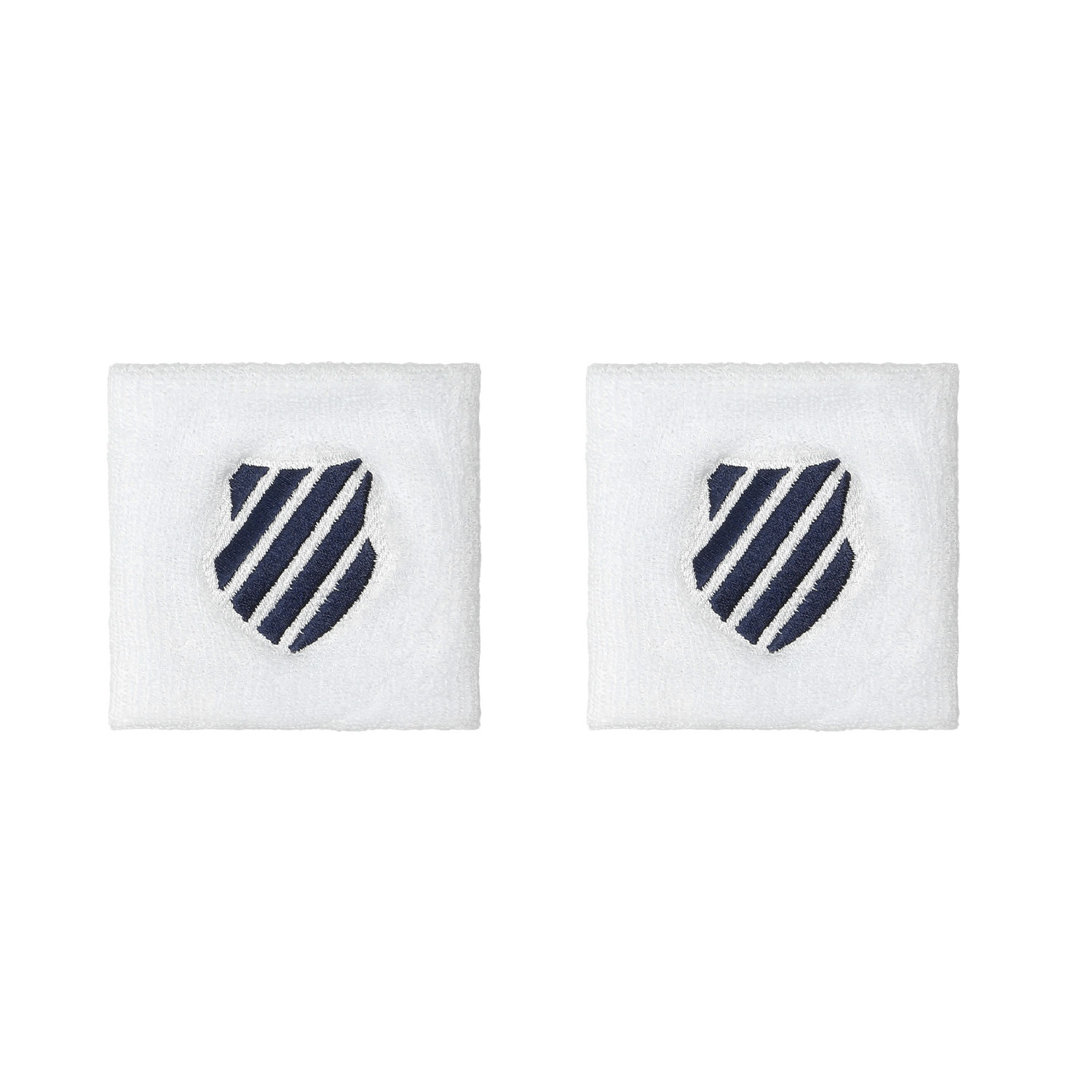 K-Swiss Shield Small Wristbands - White/Brunner Blue