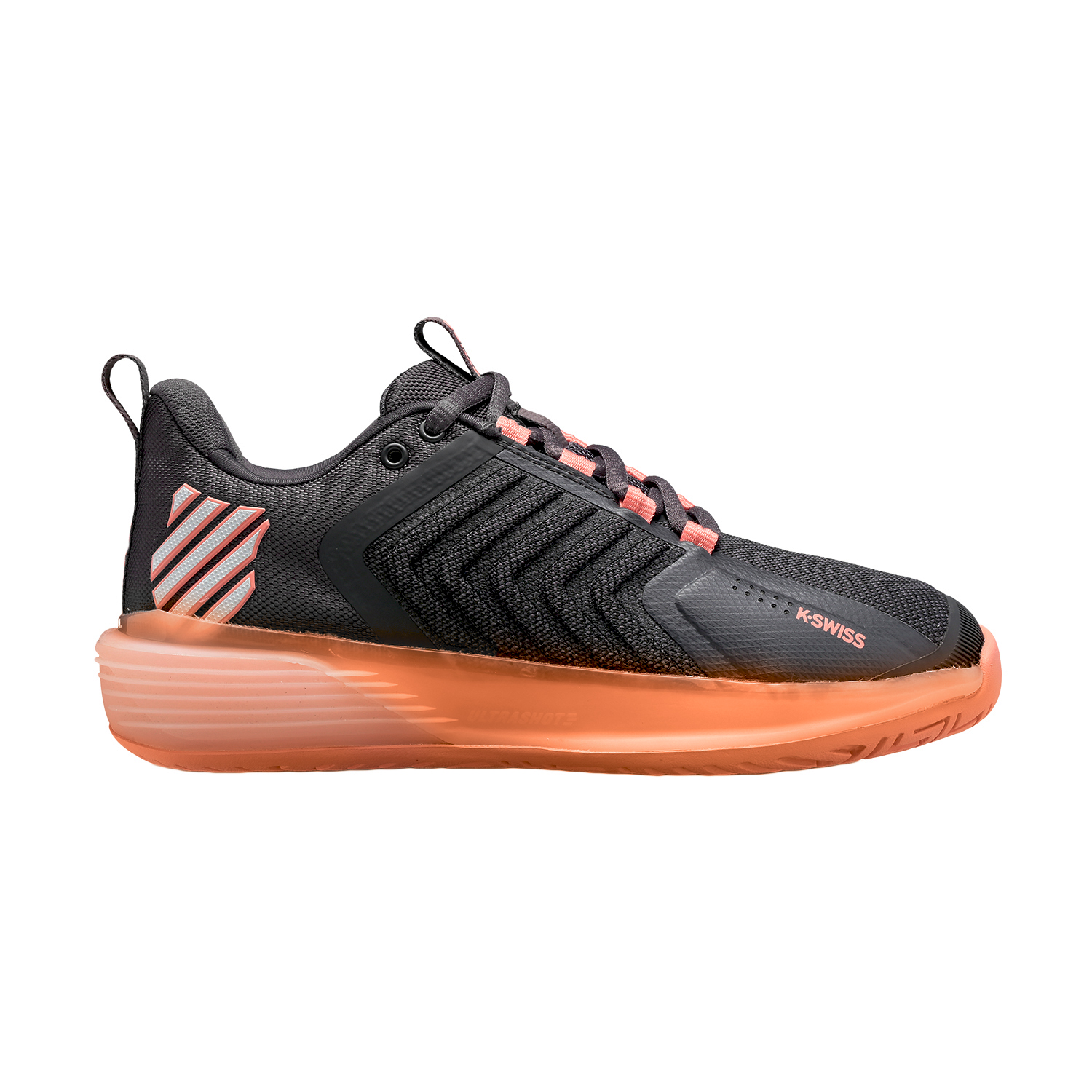 K-Swiss Ultrashot 3 Women's Tennis Shoes - Asphalt/Peach Amber