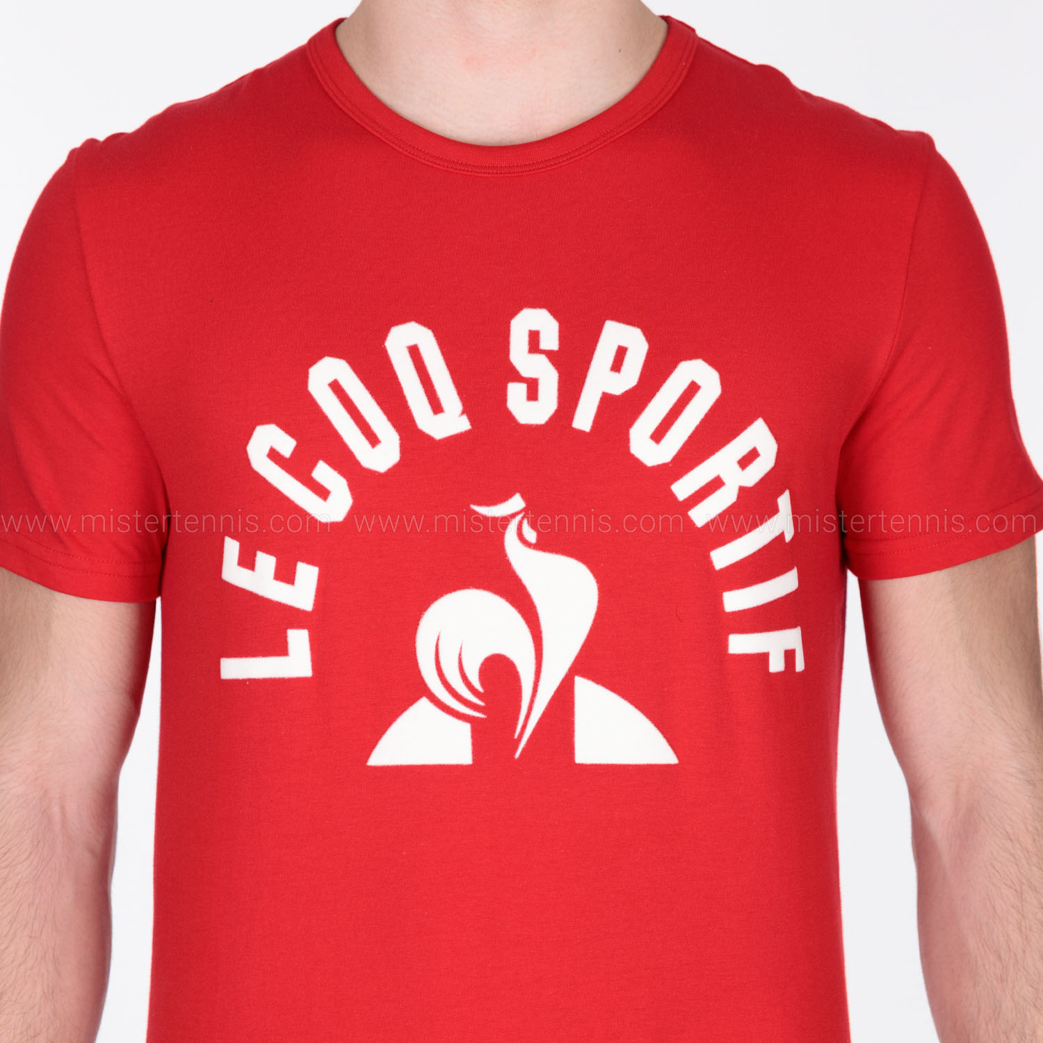 Le Coq Sportif Graphic T-Shirt - Rouge Electro/New Optical White