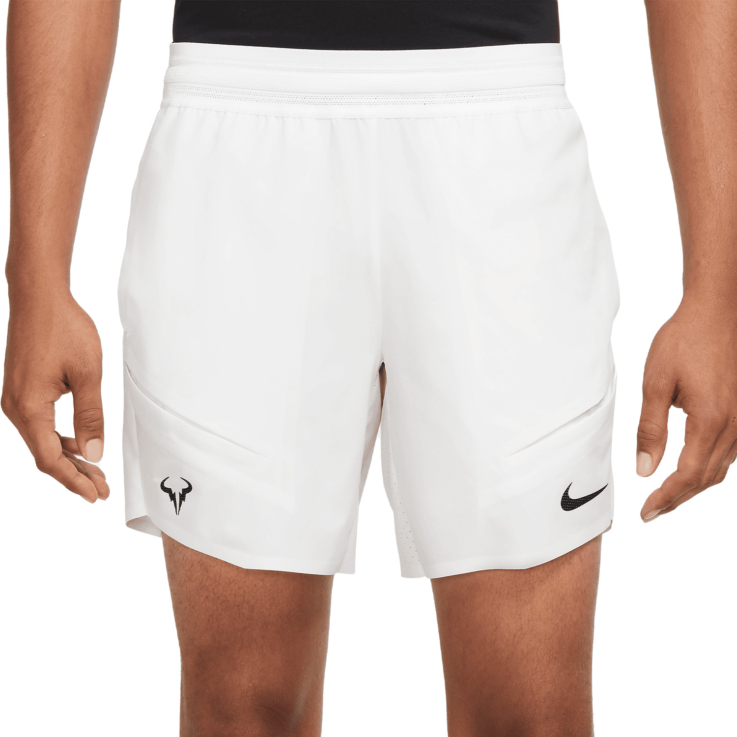 Elegancia Lejos Nido Nike Court Dri-FIT ADV Rafa Shorts de Tenis Hombre - White/Black