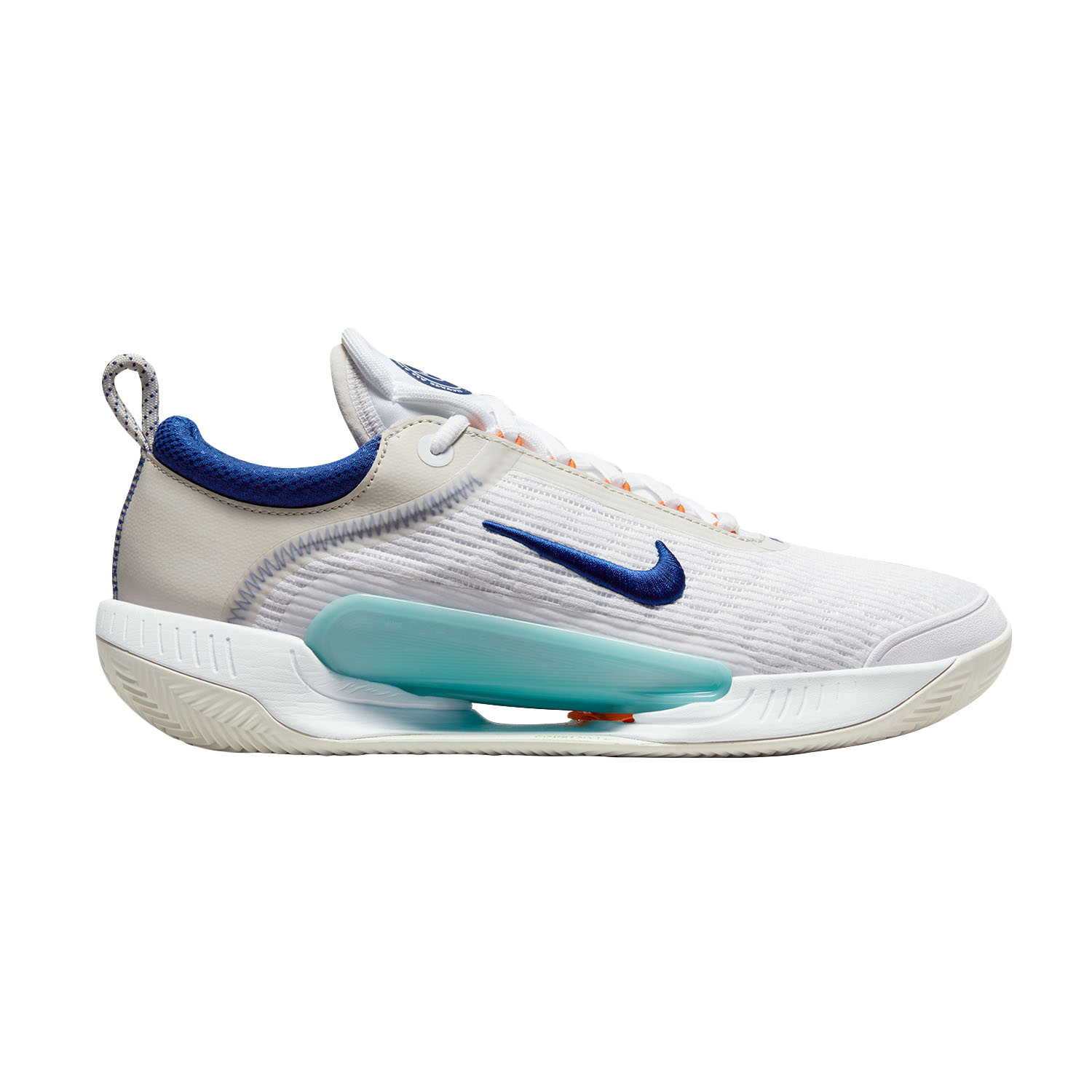 nike court white and blue