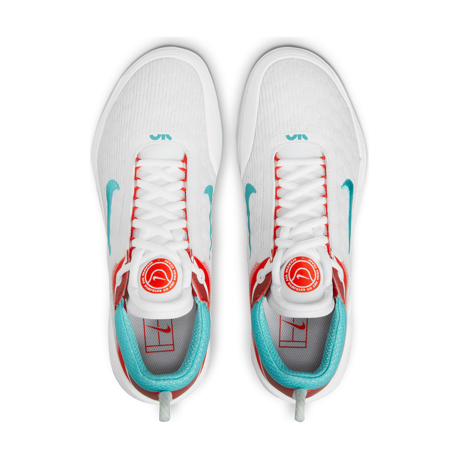 Nike Court Zoom NXT HC Men's Tennis Shoes - White/Washed Teal