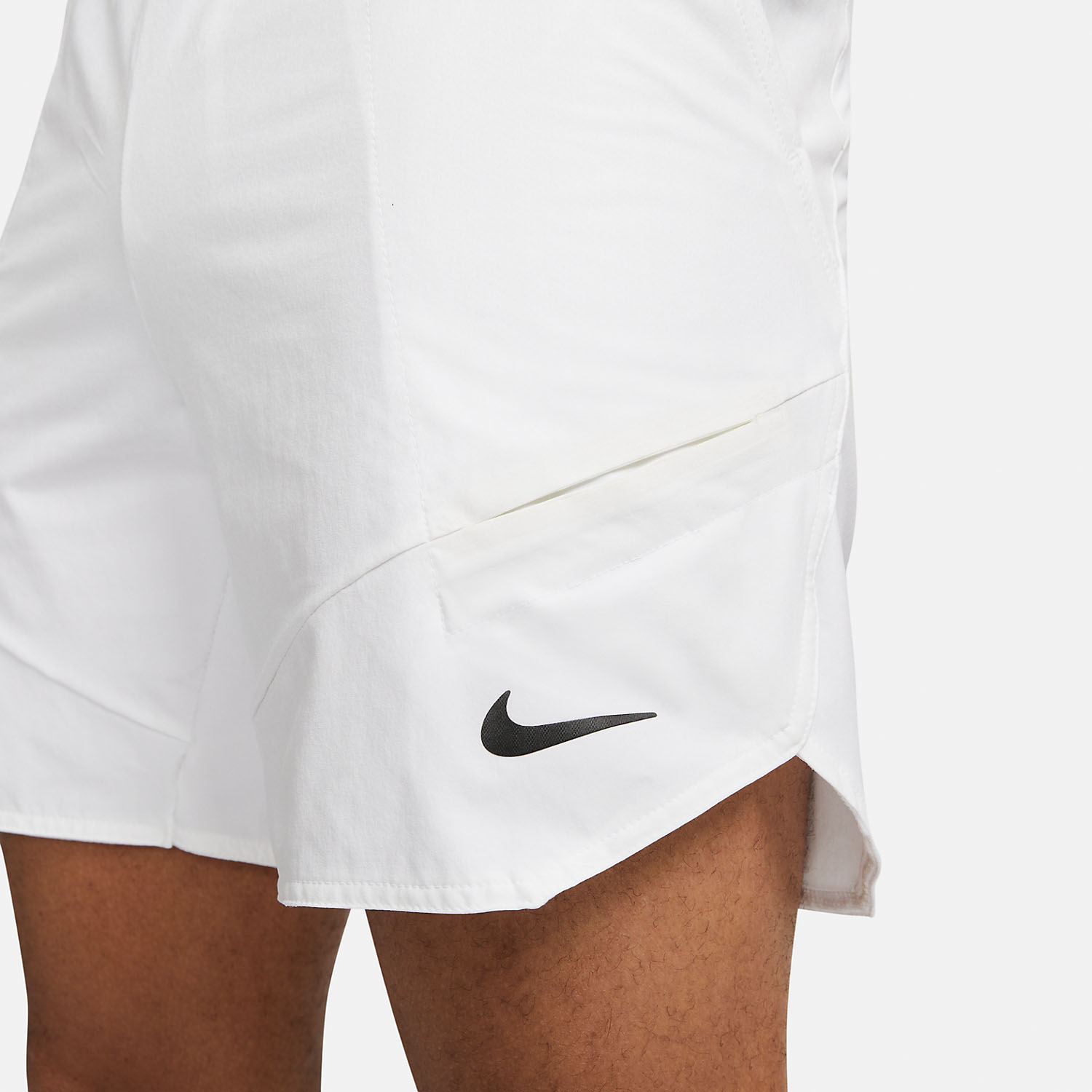 Nike Dri-FIT Advantage 7in Men's Tennis Shorts - White/Black
