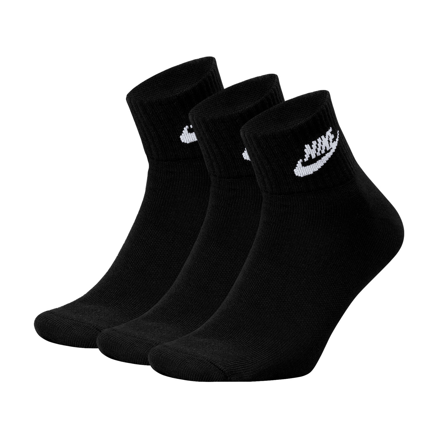 nostalgia Saga etiqueta Nike Essential x 3 Calcetines de Tenis - Black/White