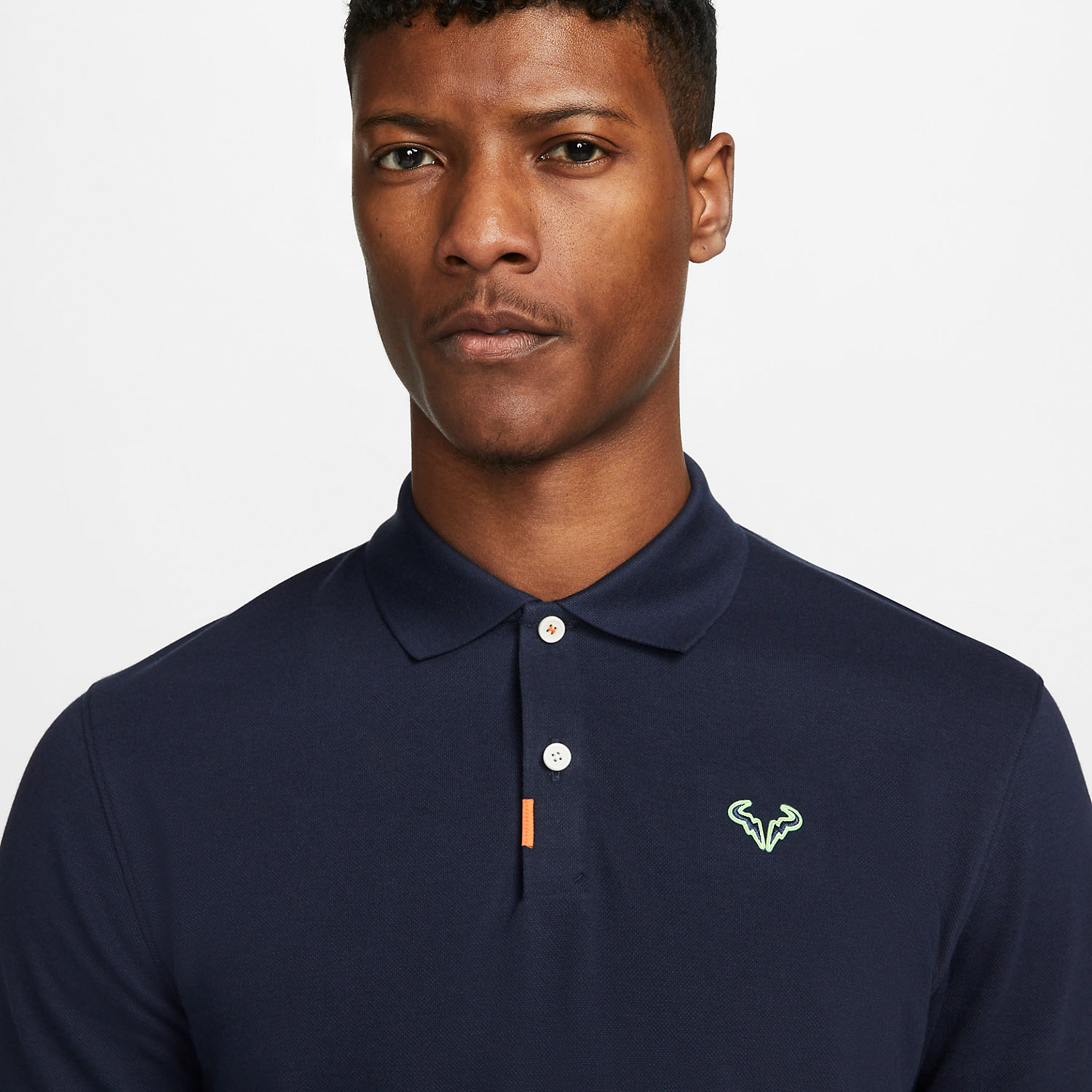 Nike Rafa Logo Men s Tennis Polo Obsidian Lime Glow