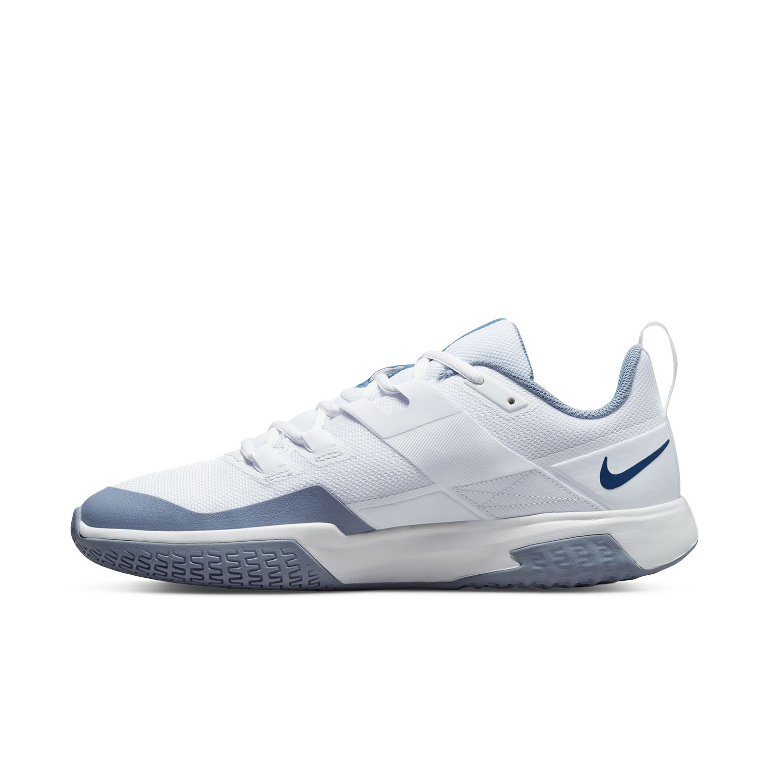 Nike Court Vapor Lite HC Men's Tennis Shoes - White/Mystic Navy