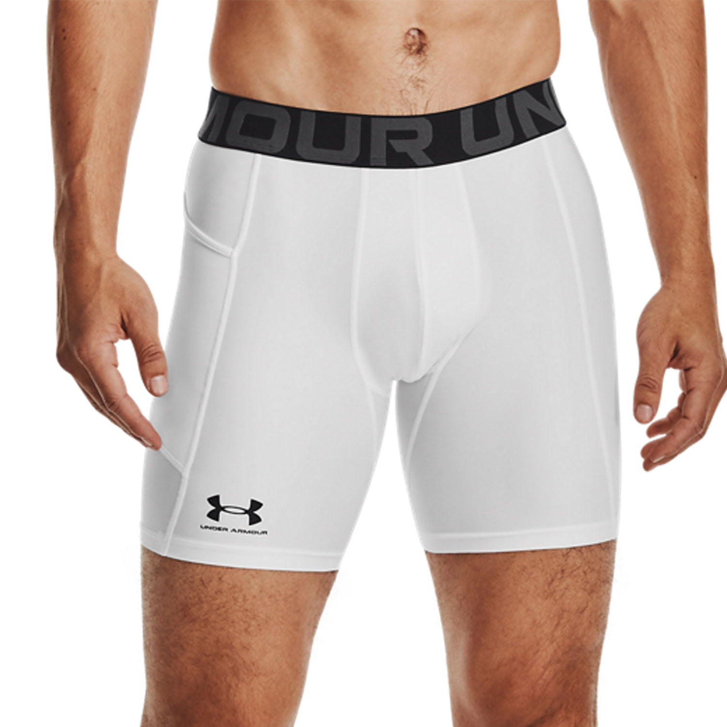 Under Armour HeatGear Calzamaglia Corta - White/Black