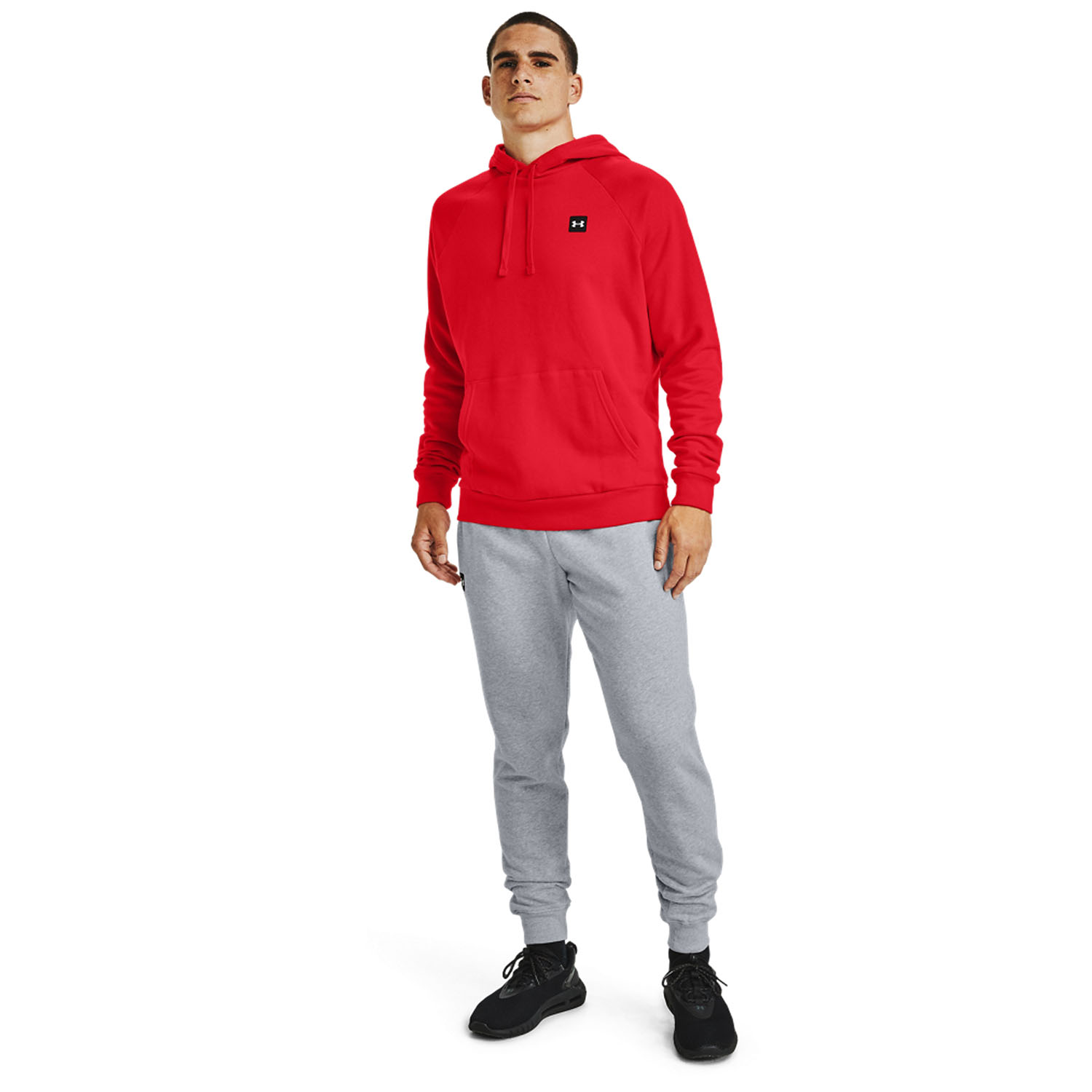 Under Armour Rival Fleece Men's Tennis Hoodie - Red/Onyx White