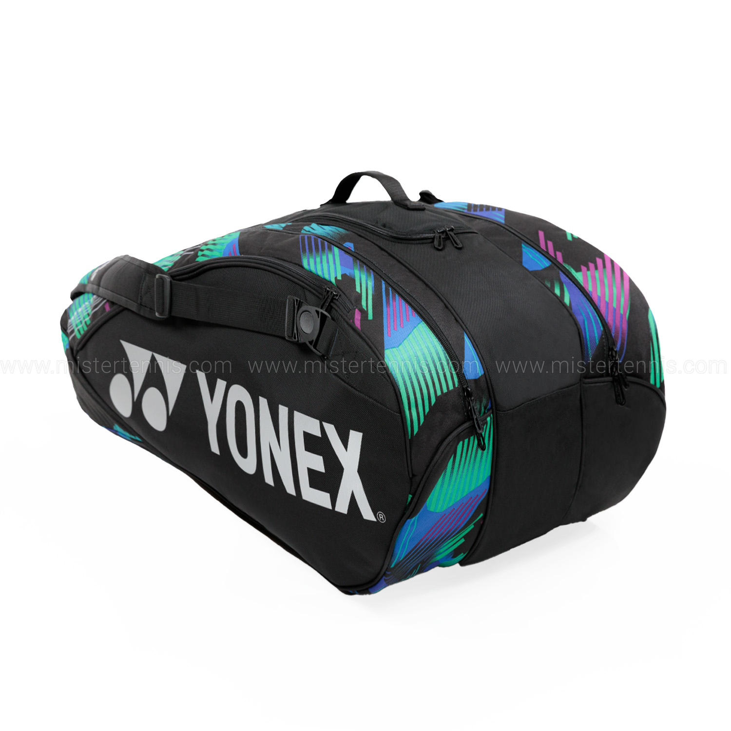 Yonex Pro x 9 Tennis Bag Black Green Purple