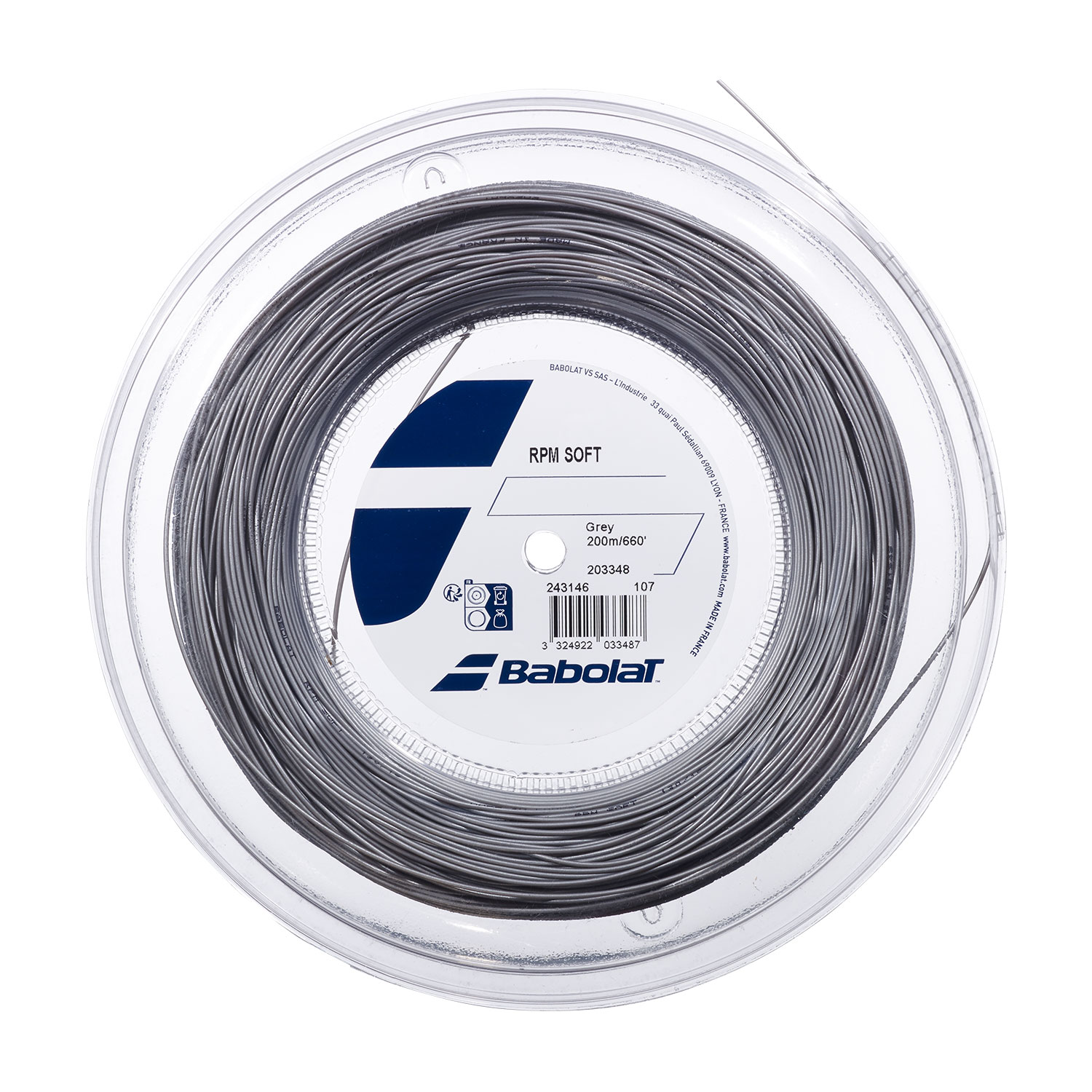Babolat RPM Soft 1.30 200 m String Reel - Grey