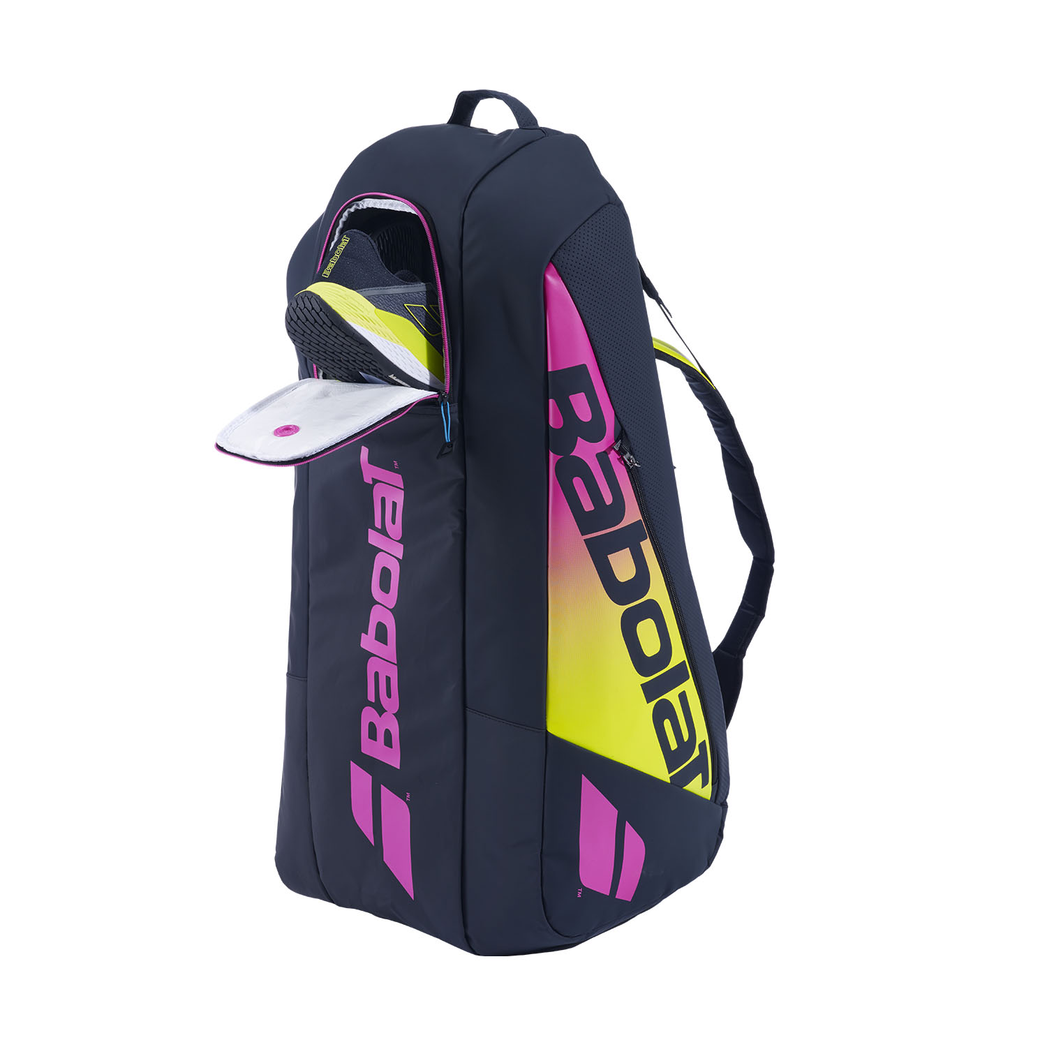 Babolat Pure Aero Rafa x 6 Bag - Yellow/Pink/Blue