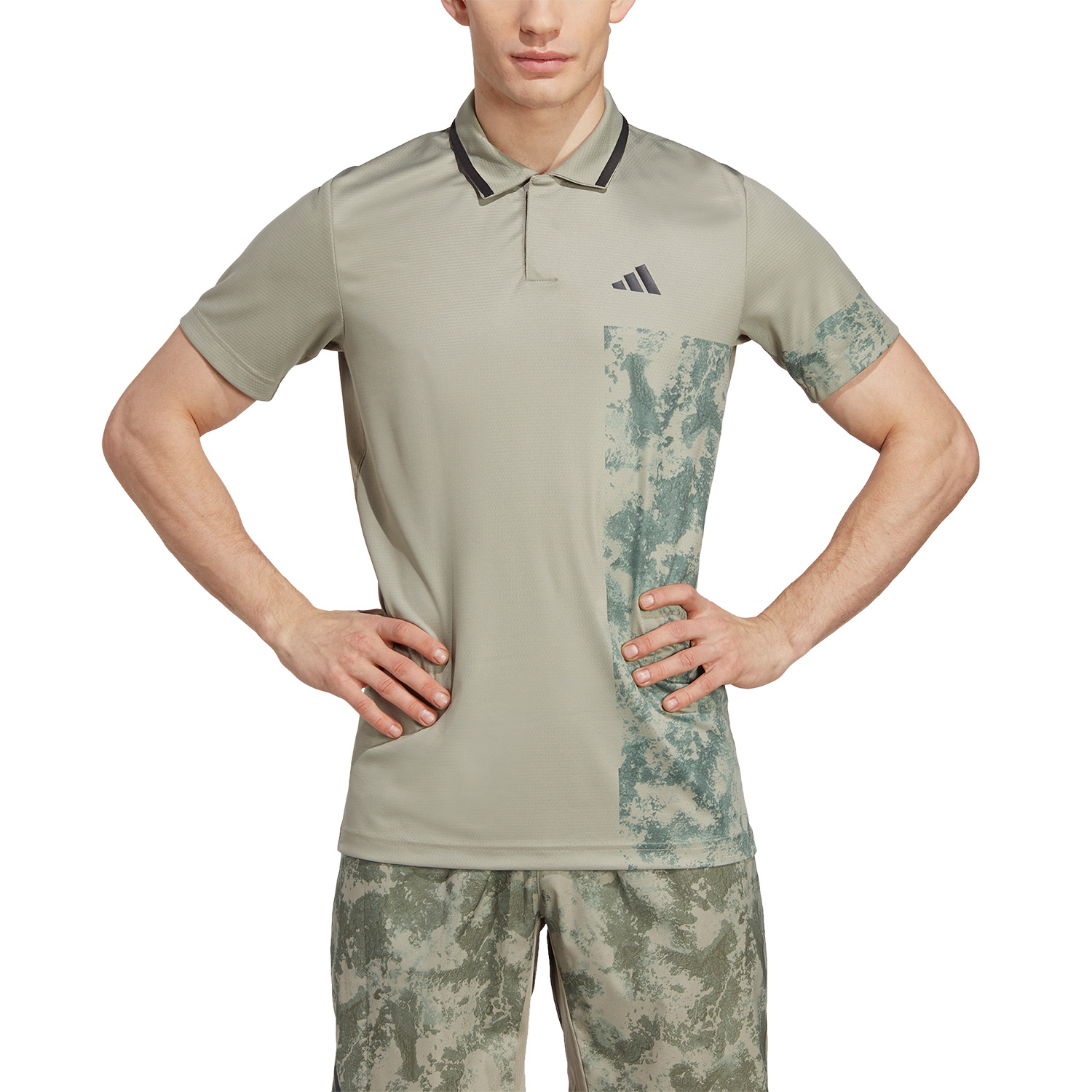 adidas Paris FreeLift Polo - Silver Pebble