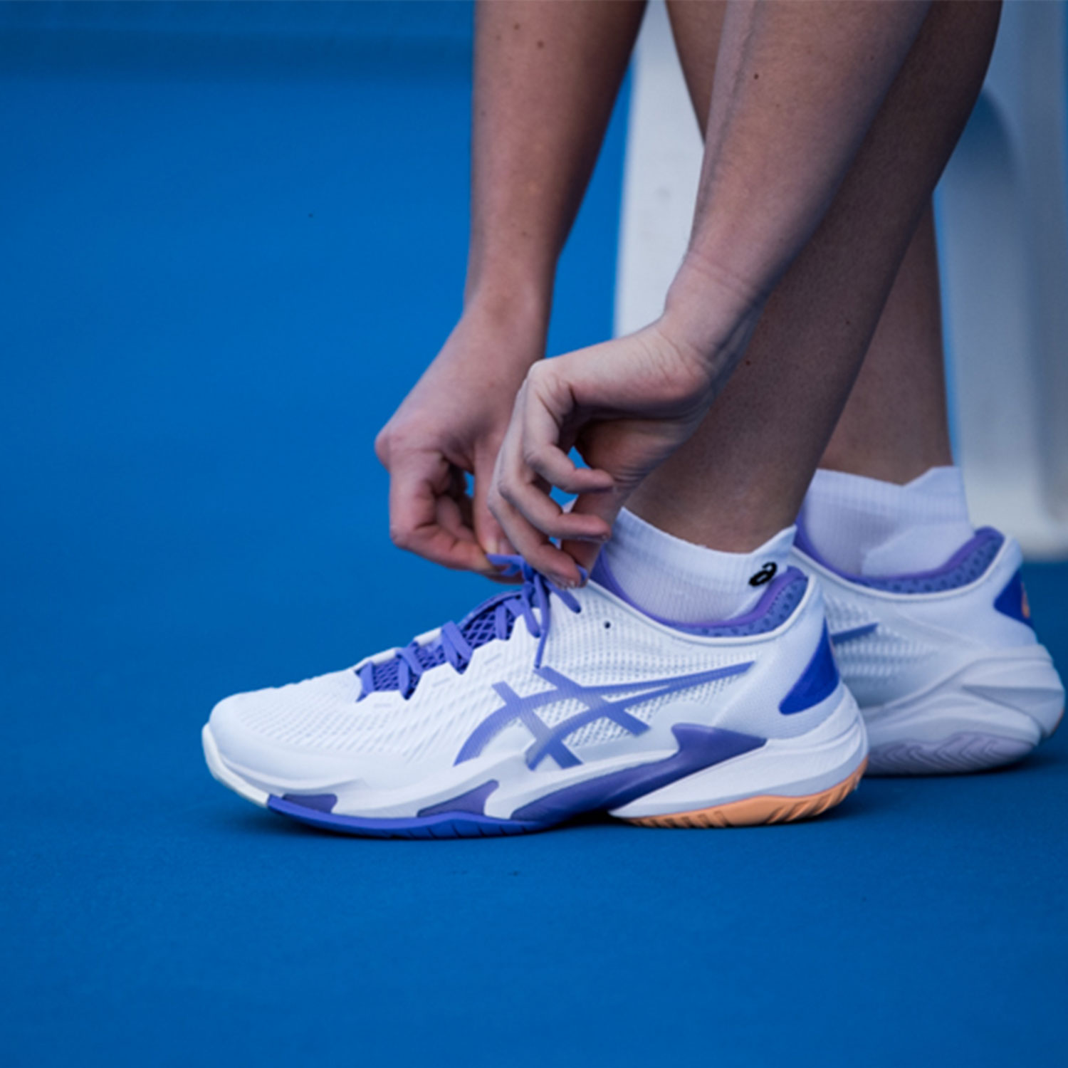 Asics Court FF 3 Men's Tennis Shoes - White/Amethyst