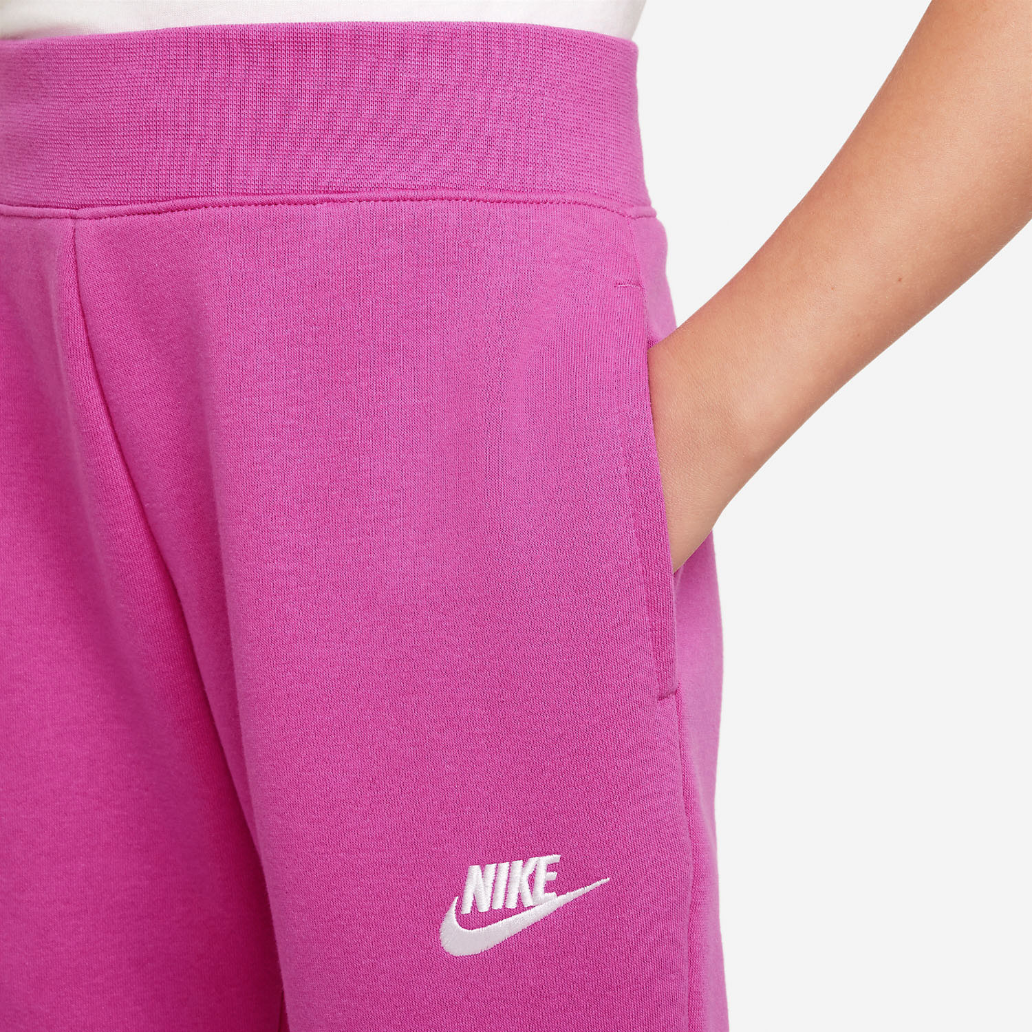 Nike Club Pantalones Niña - Active Fuchsia/White