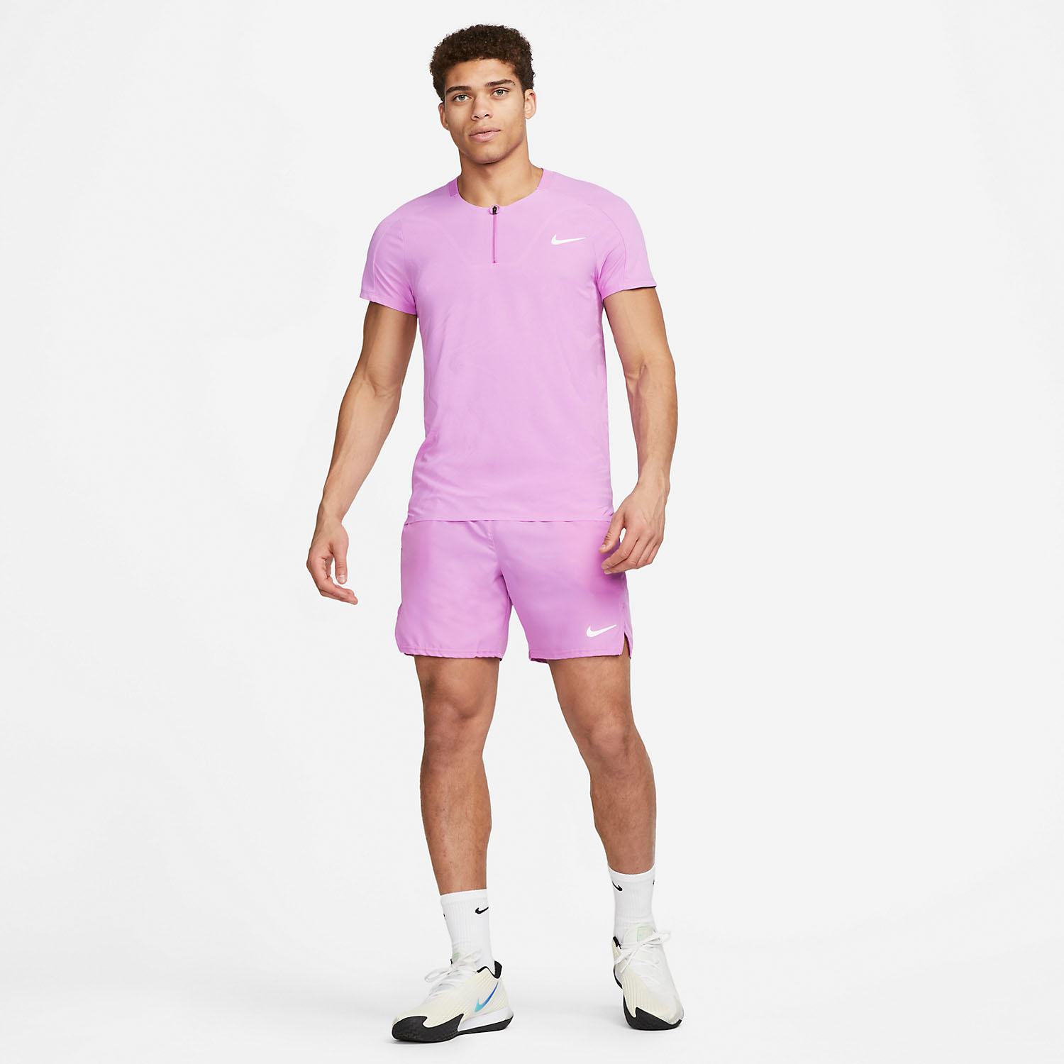 Nike Court Dri-FIT ADV Slam Polo - Rush Fuchsia/White