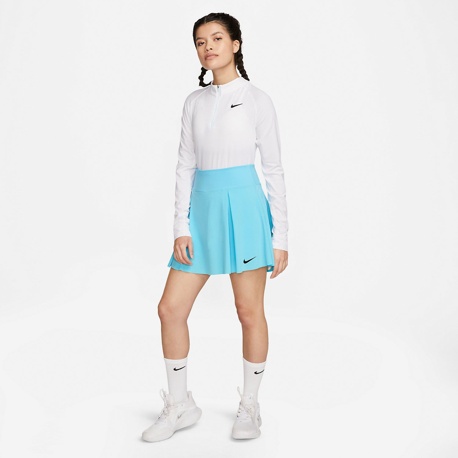 nike light blue tennis skirt