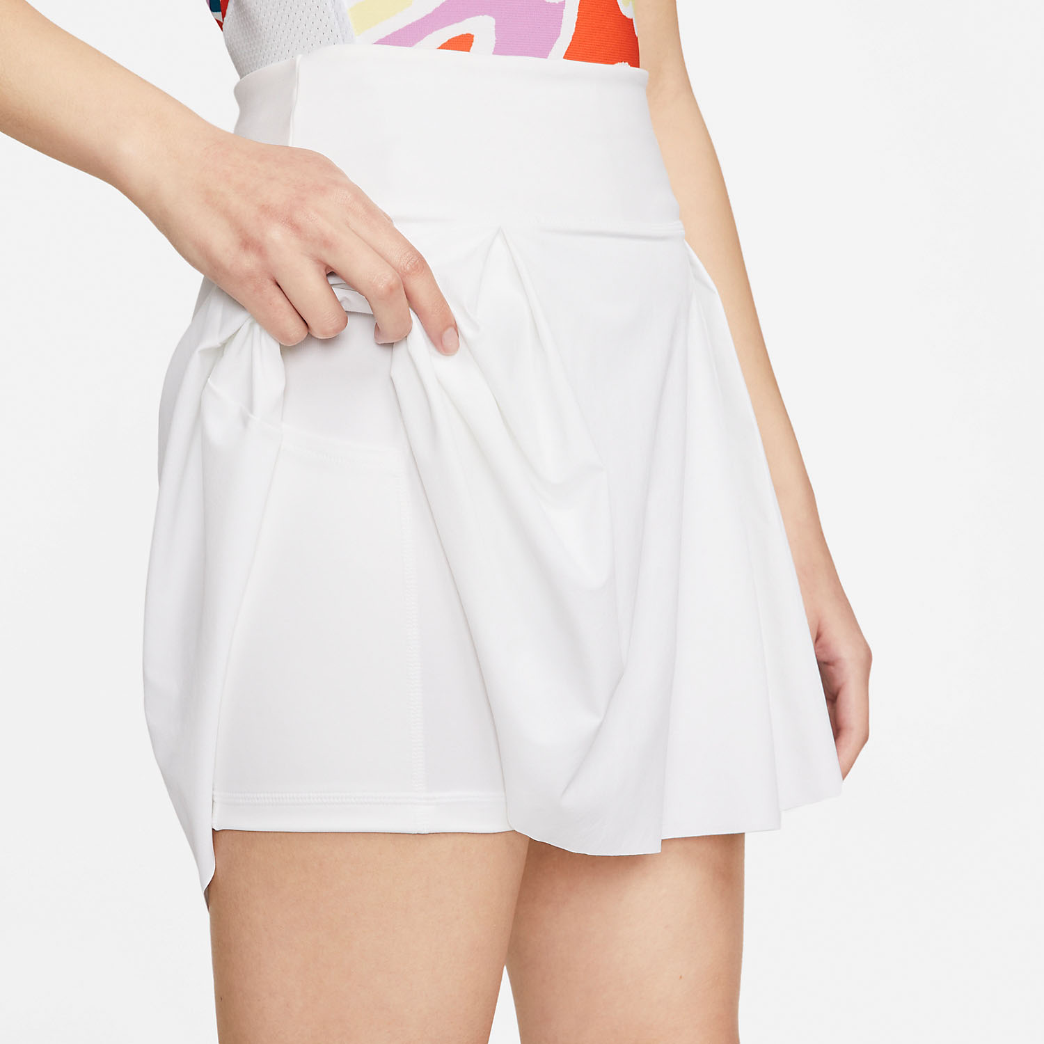Nike Dri-FIT Advantage Women's Tennis Skirt - White/Black