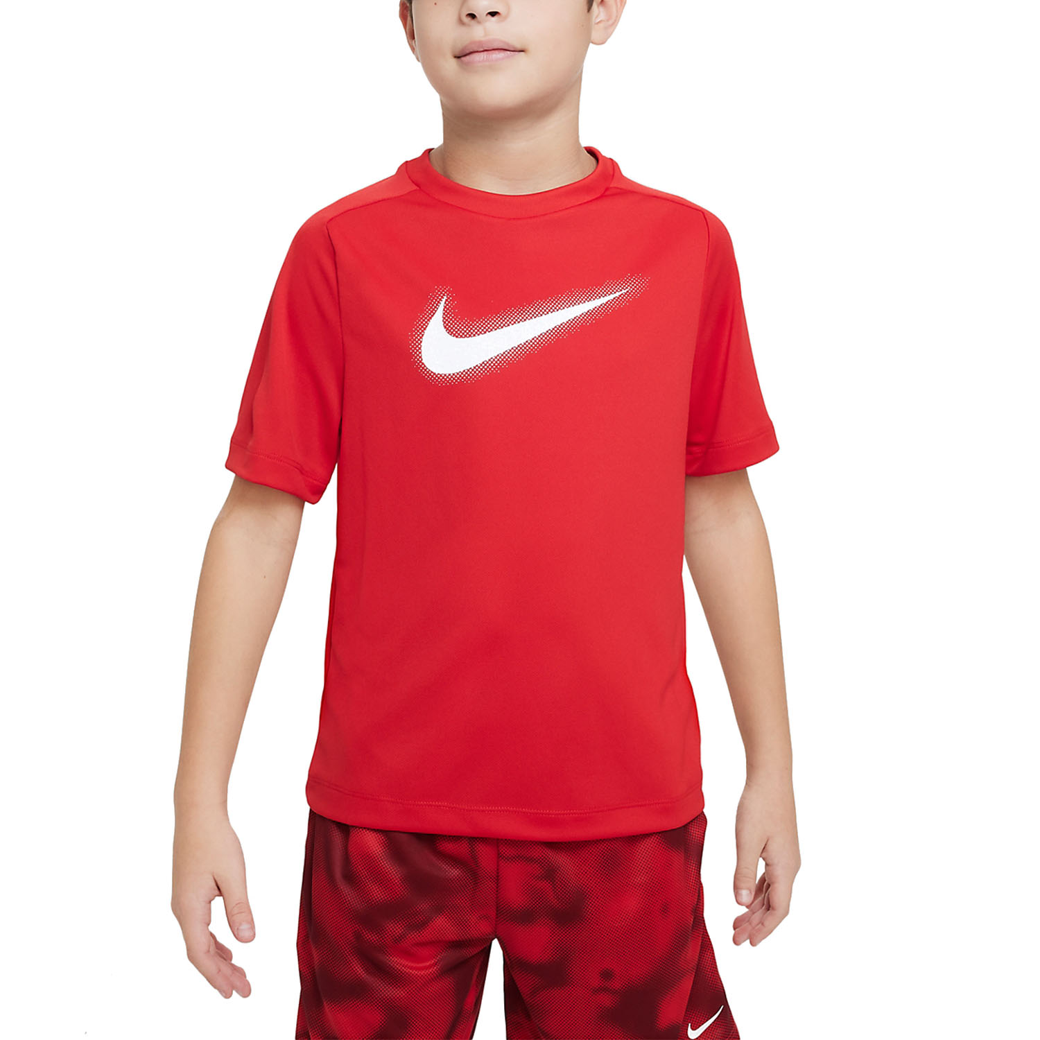 Nike Dri-FIT Icon T-Shirt Boy - University Red/White