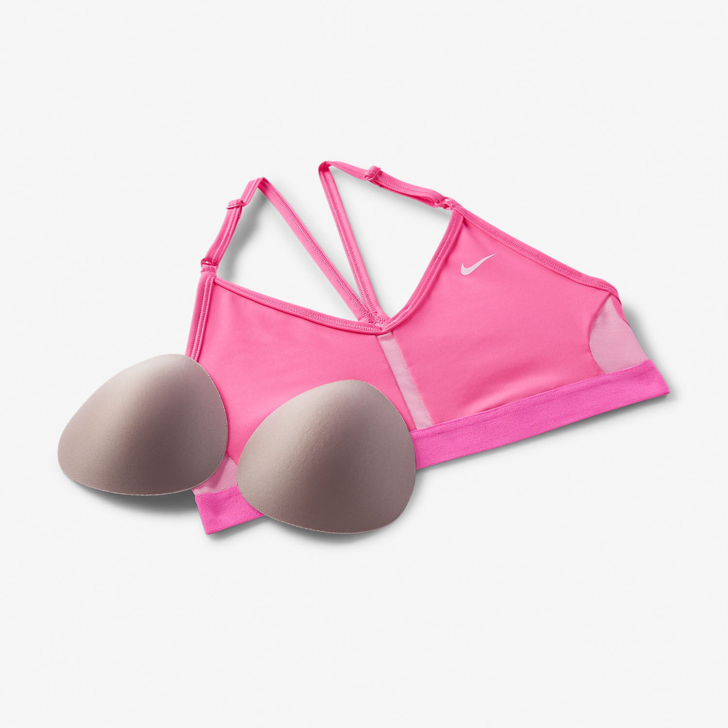 Nike Indy Logo Womens Tennis Sports Bra - Pinksicle