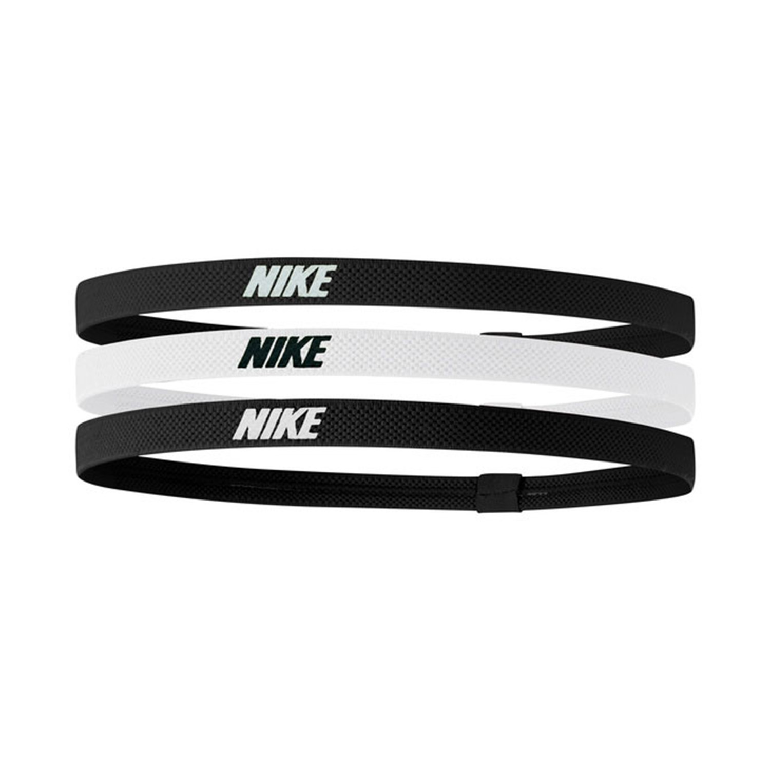 Nike Logo 2.0 x 3 Mini Hairbands - Black/White