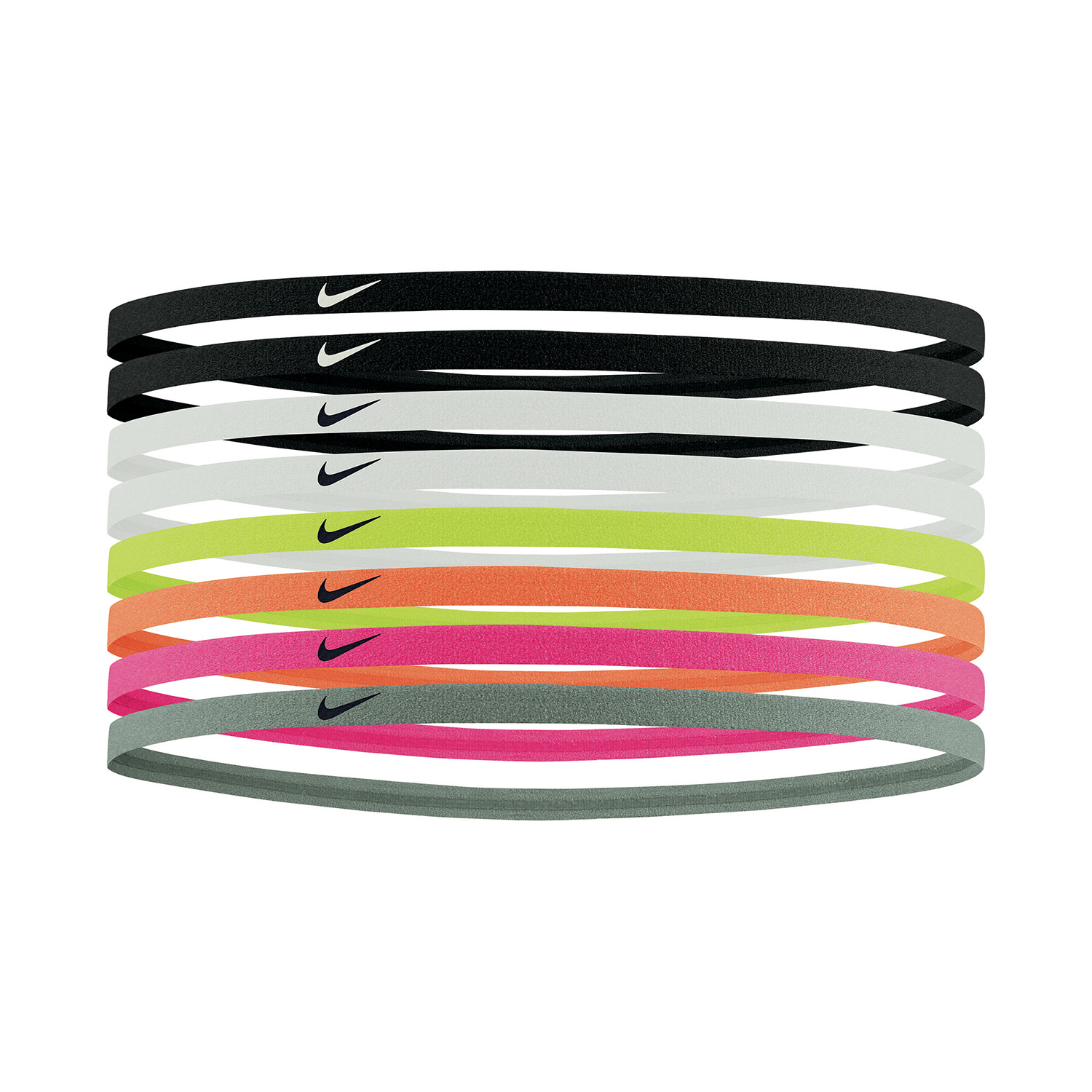 Nike Skinny x 8 Mini Hairbands - Black/White