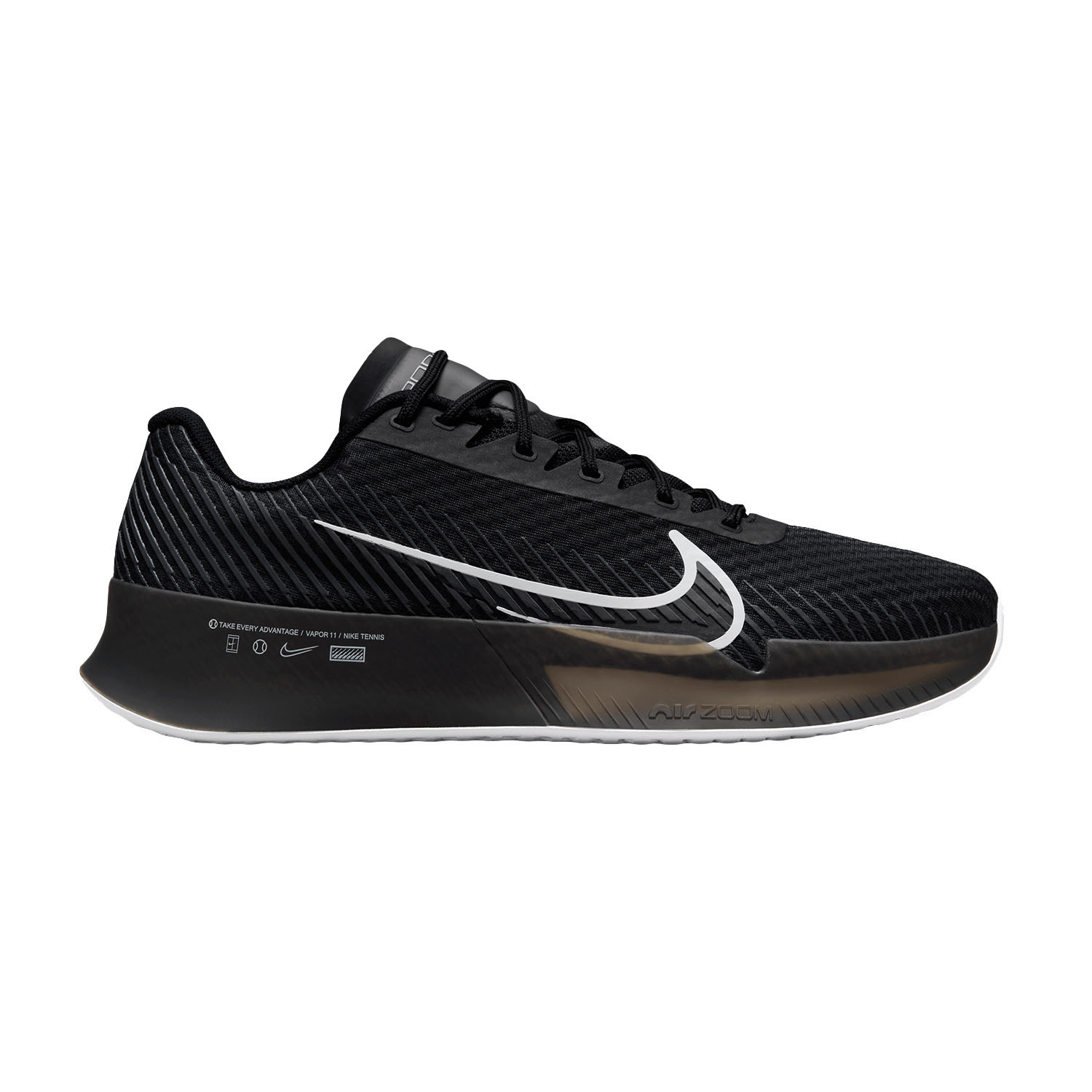 refrigerador tinción Estación Nike Court Air Zoom Vapor 11 HC Zapatillas de Tenis Hombre Black