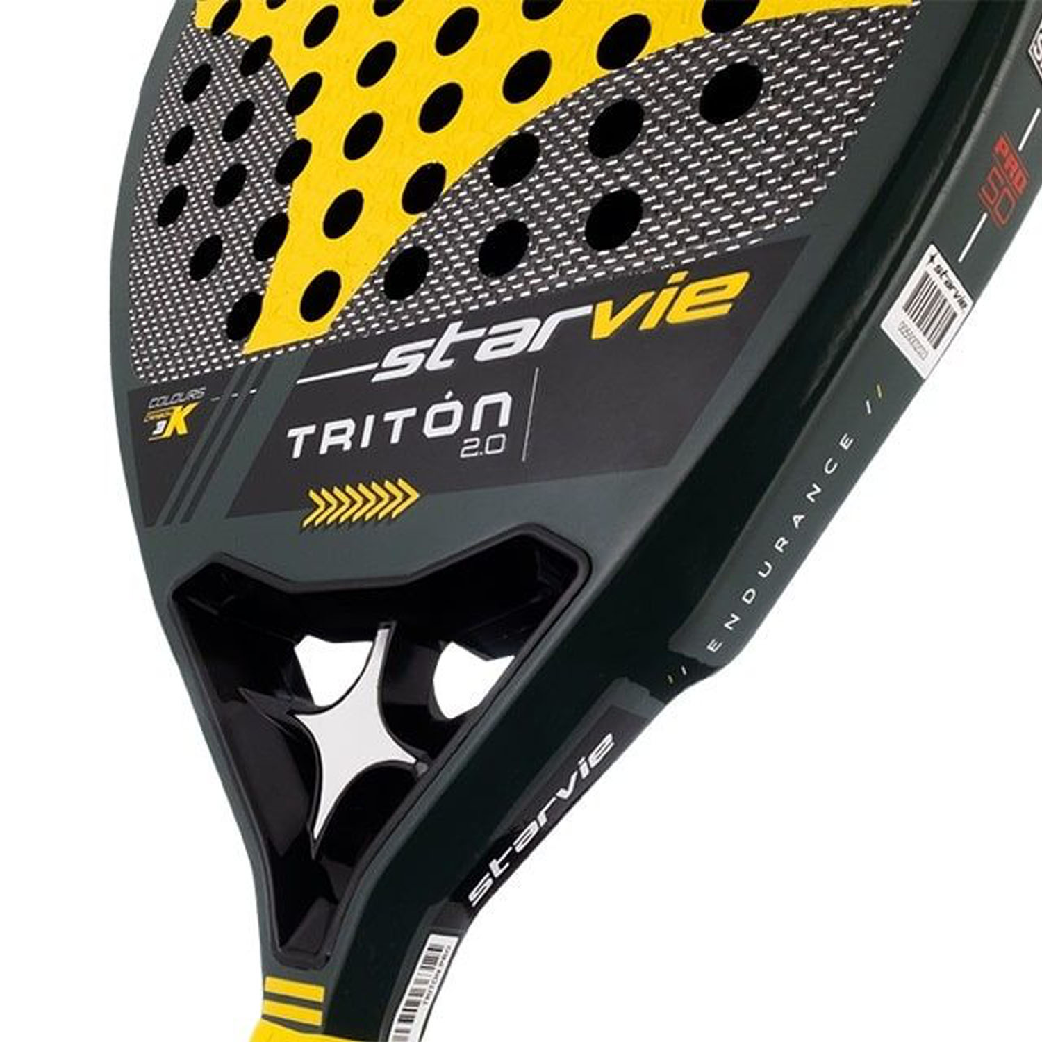 StarVie Triton Pro 2.0 Padel Racket - Grey/Yellow