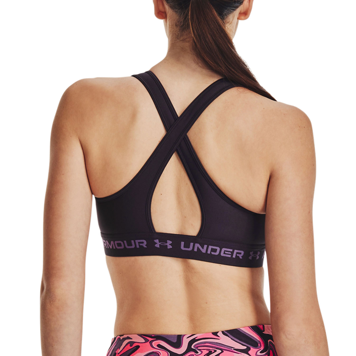 Under Armour Crossback Mid Women's Sports Bra - Tux Purple