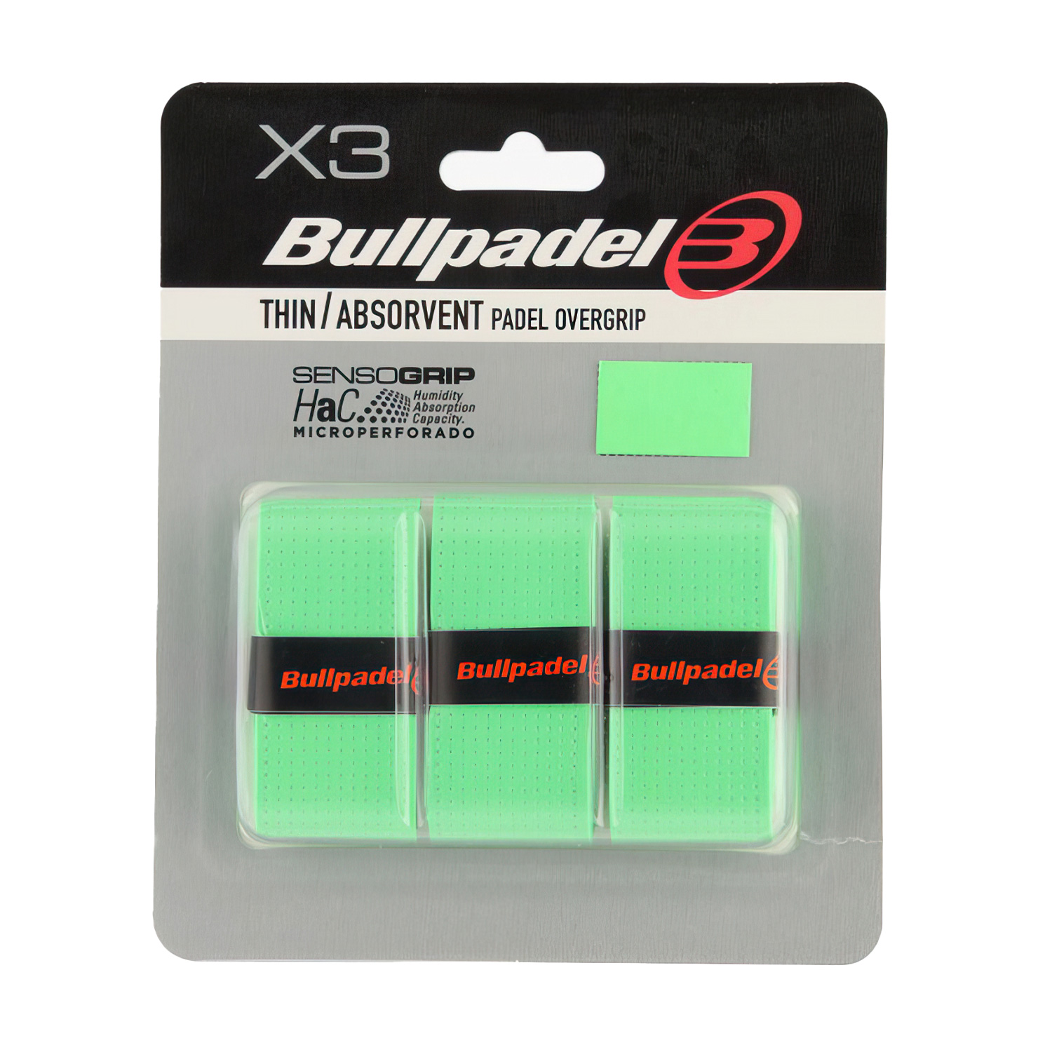 Bullpadel GB-1705 Thin Absorvent Overgrip - Verde