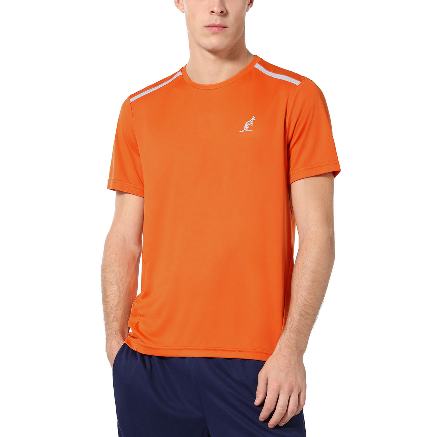 Australian Ace Men s Tennis T Shirt Orange Blu