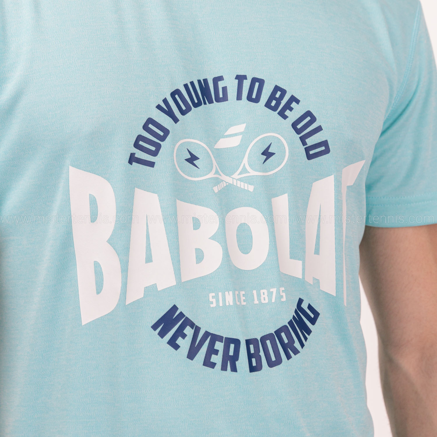 Babolat Exercise Graphic T-Shirt - Angel Blue Heather