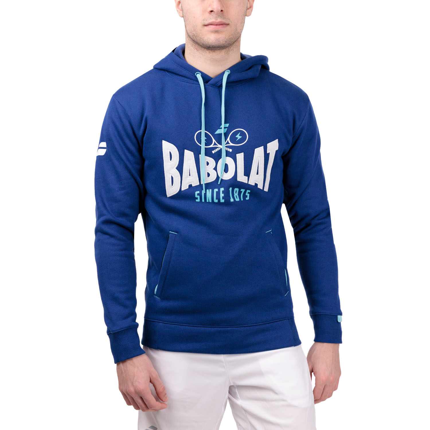 Babolat Exercise Print Hoodie - Estate Blue