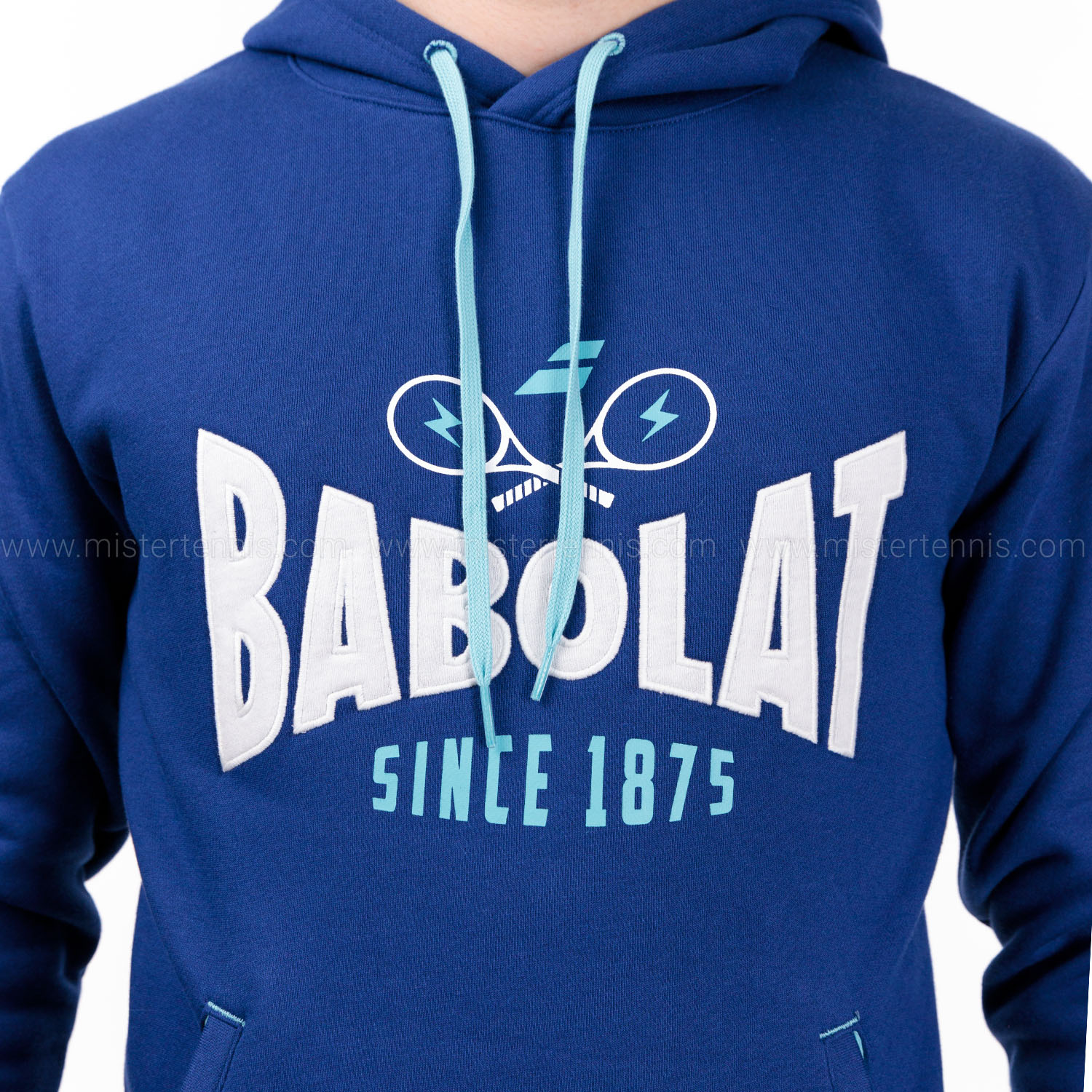 Babolat Exercise Print Hoodie - Estate Blue