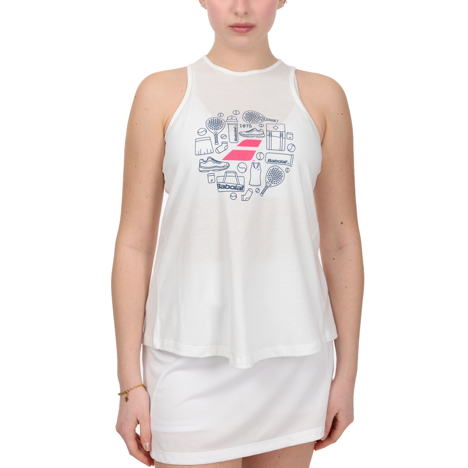 Babolat Performance Tank - White