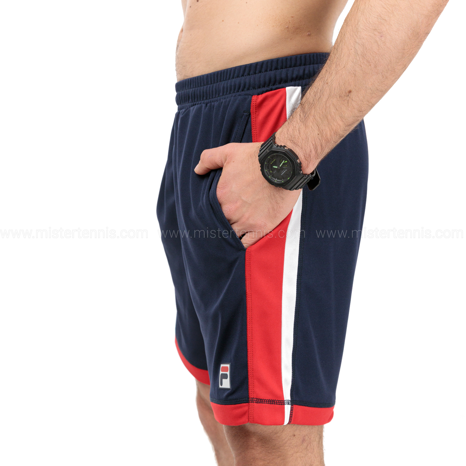 Fila Fabio 7in Shorts - Navy/Red