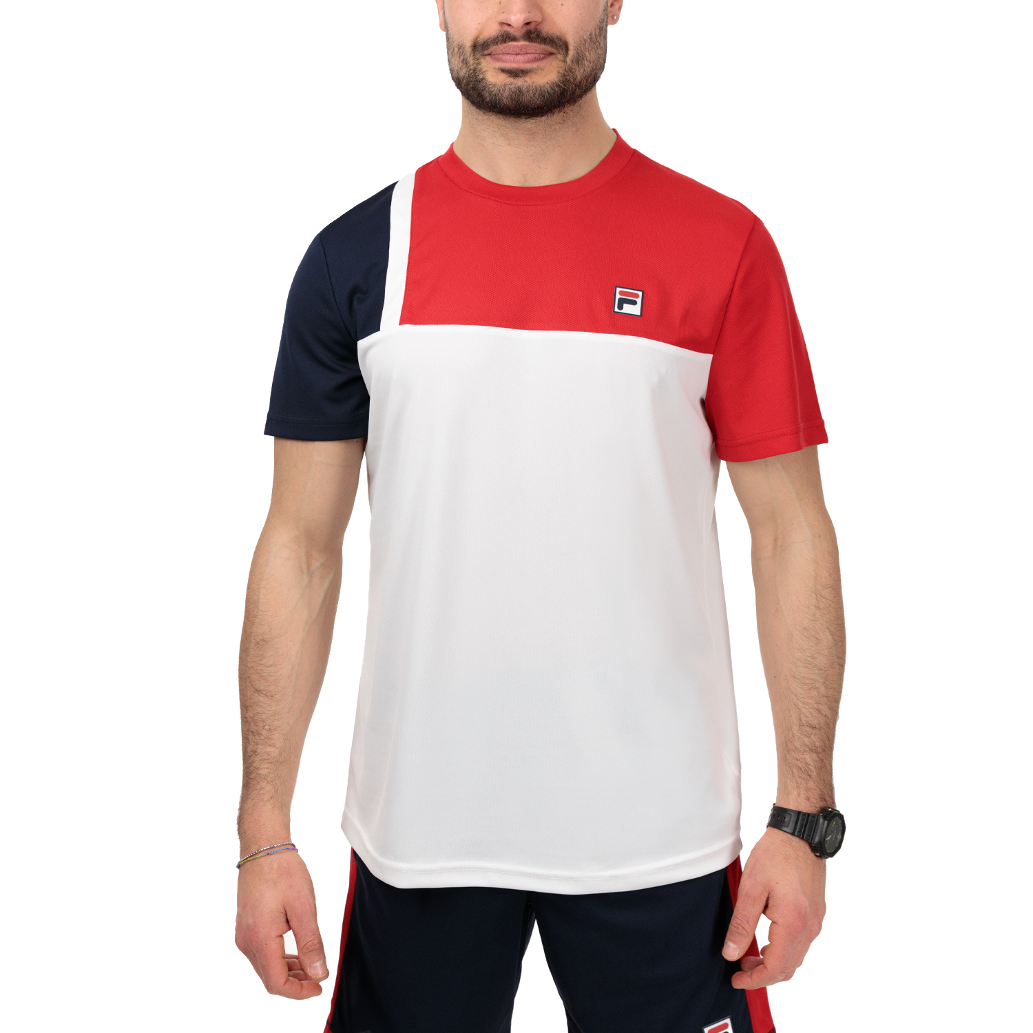 Fila Karl T-Shirt - White/Red