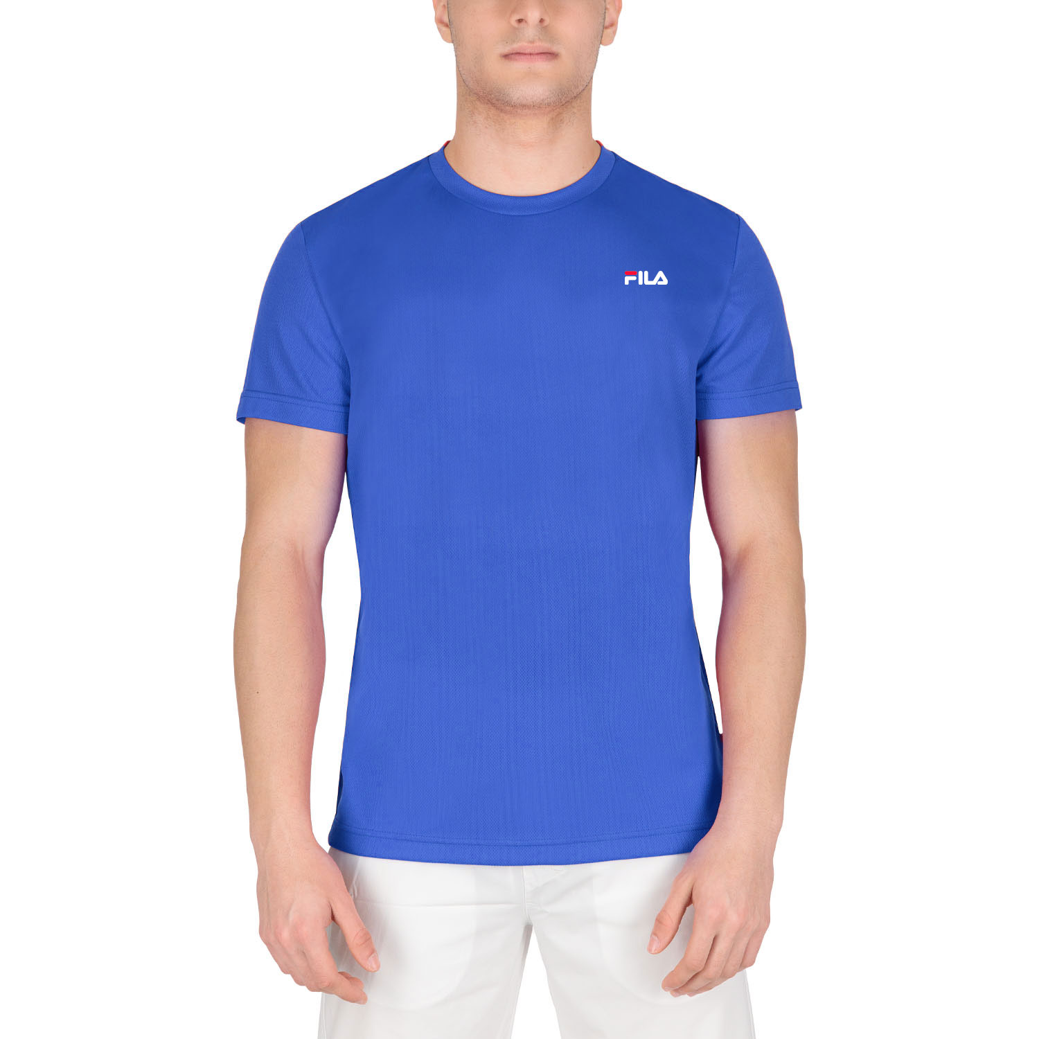 Anguila Vacilar Lectura cuidadosa Fila Logo Camiseta de Tenis Hombre - Dazzling Blue