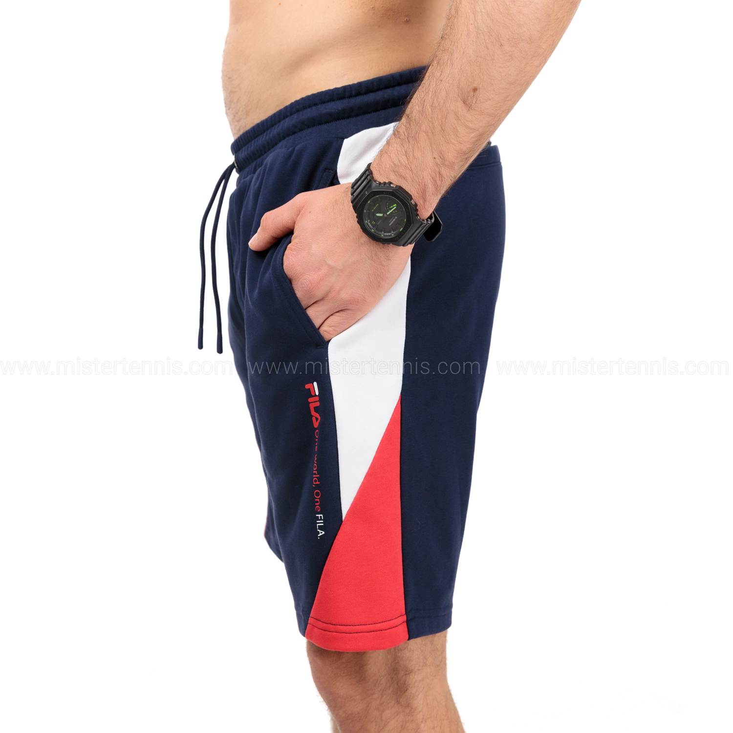 Fila Melvin 9in Shorts - Navy/Red