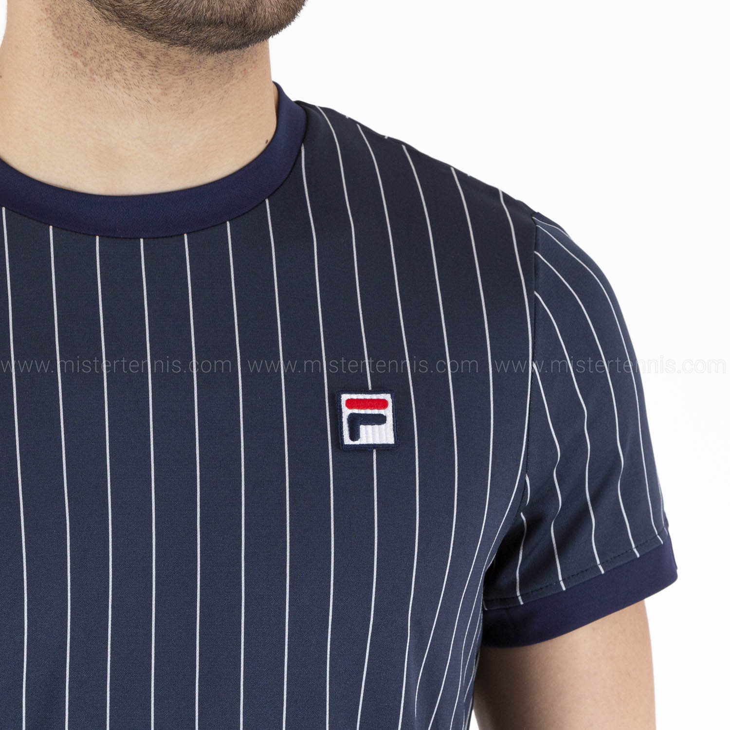 Fila Stripes T-Shirt - Navy/White