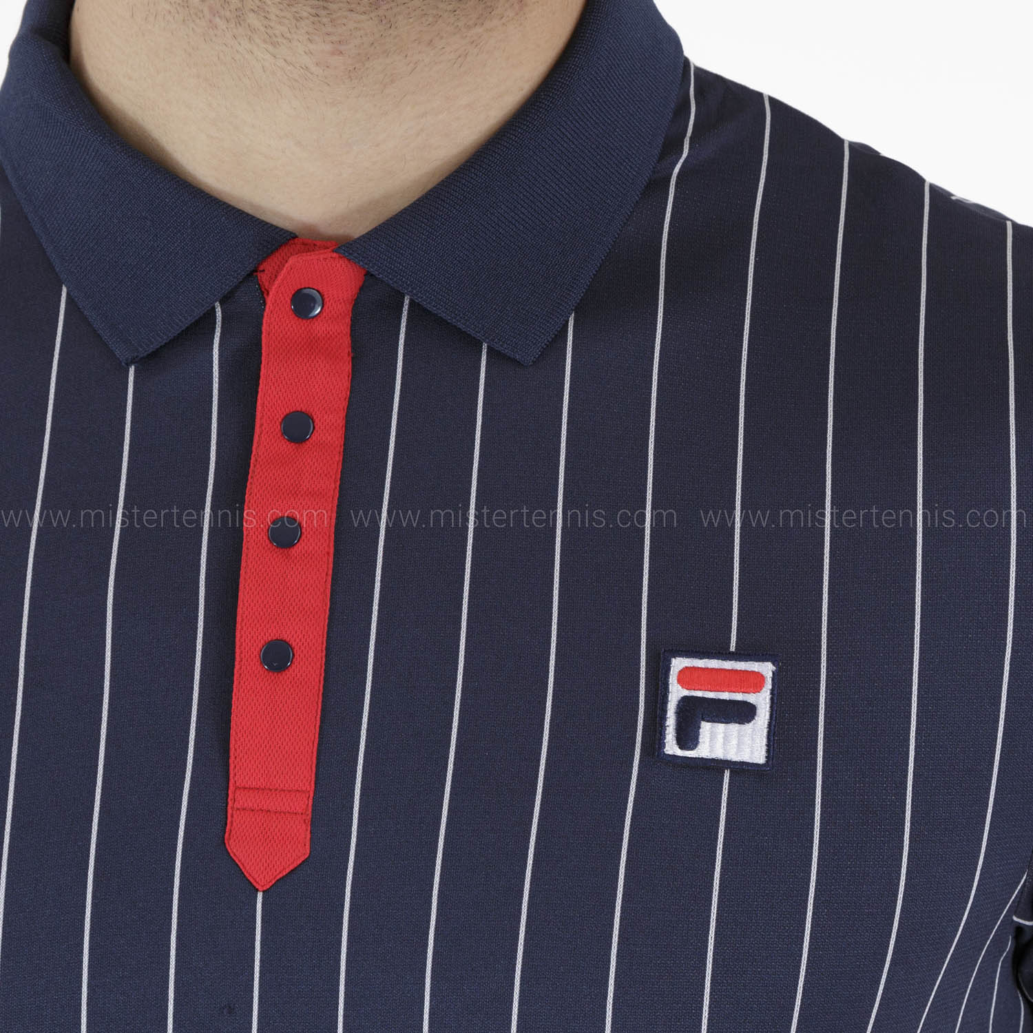 Fila Stripes Polo - Navy/White