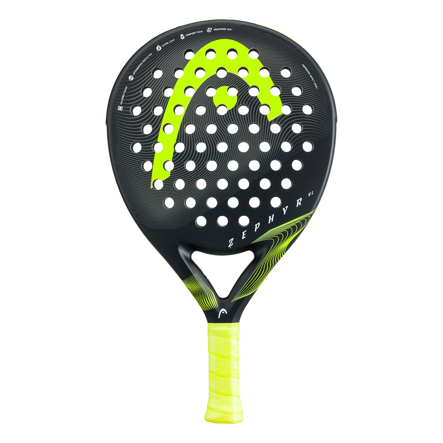 Head Zephyr UL 2023 Padel - Black/Yellow