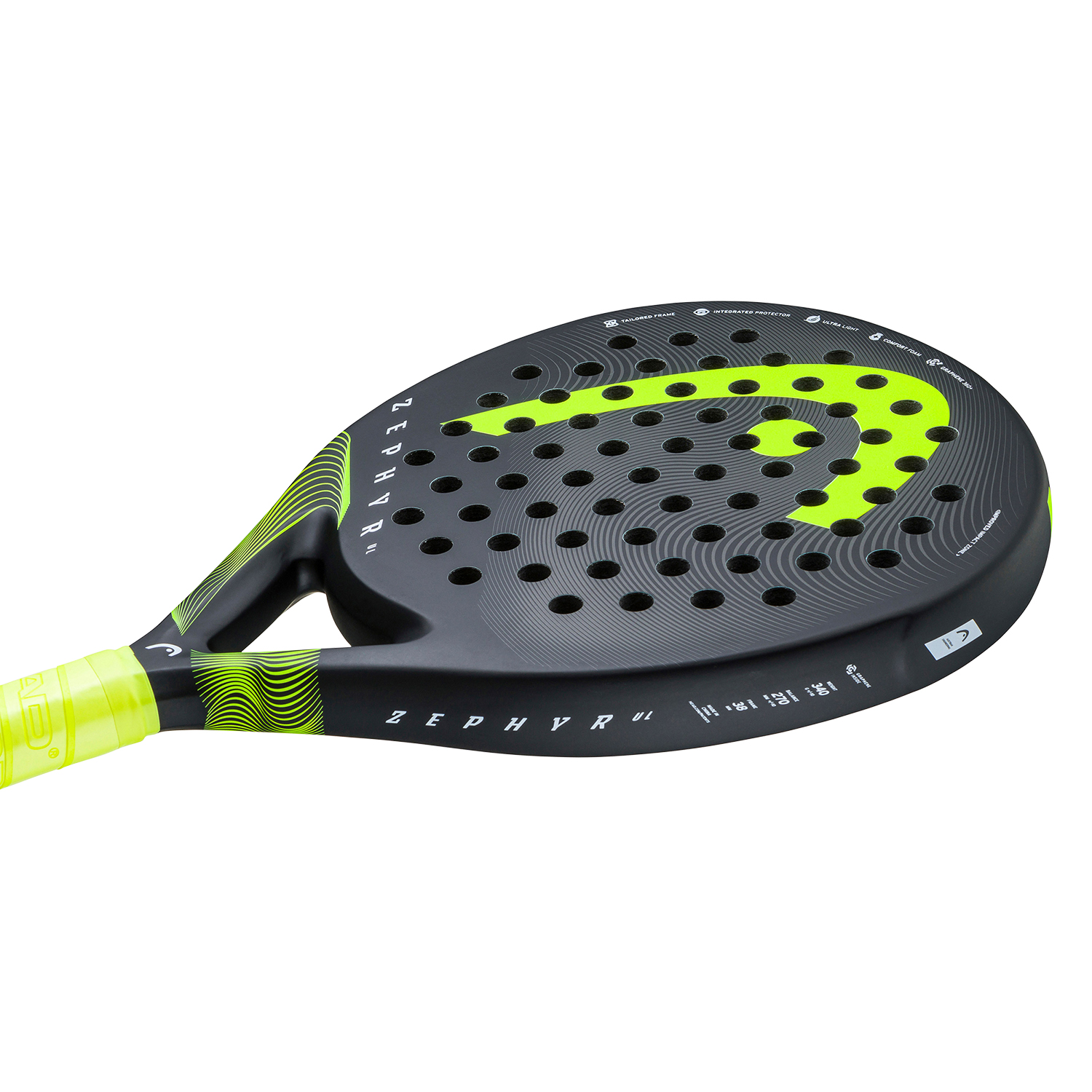 Head Zephyr UL 2023 Padel - Black/Yellow