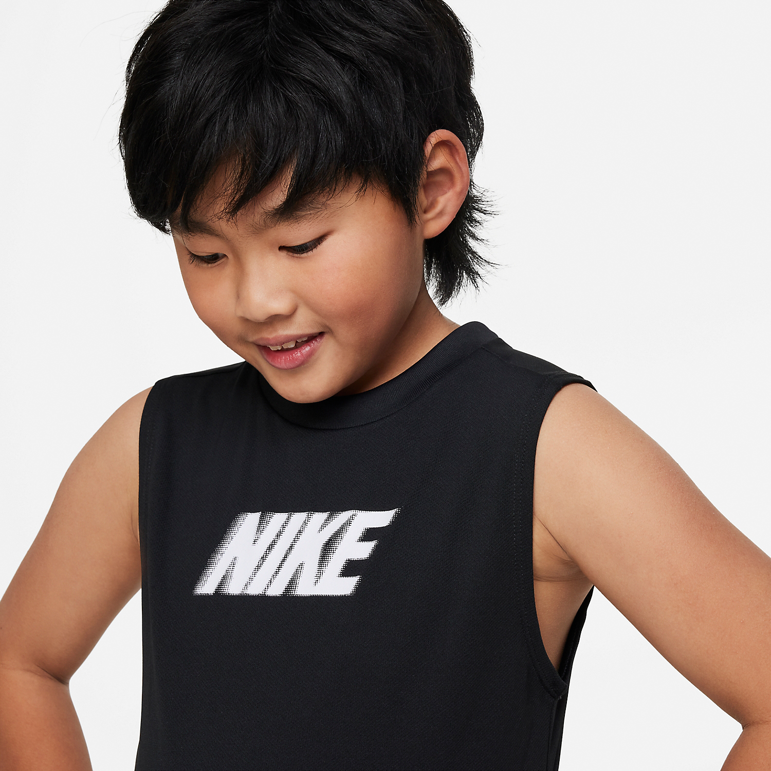Nike Dri-FIT Multi+ Top Niño - Black/White