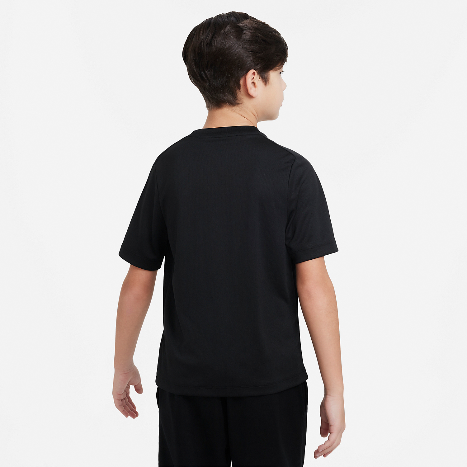 Nike Dri-FIT Multi Boy's Tennis T-Shirt - Black/White
