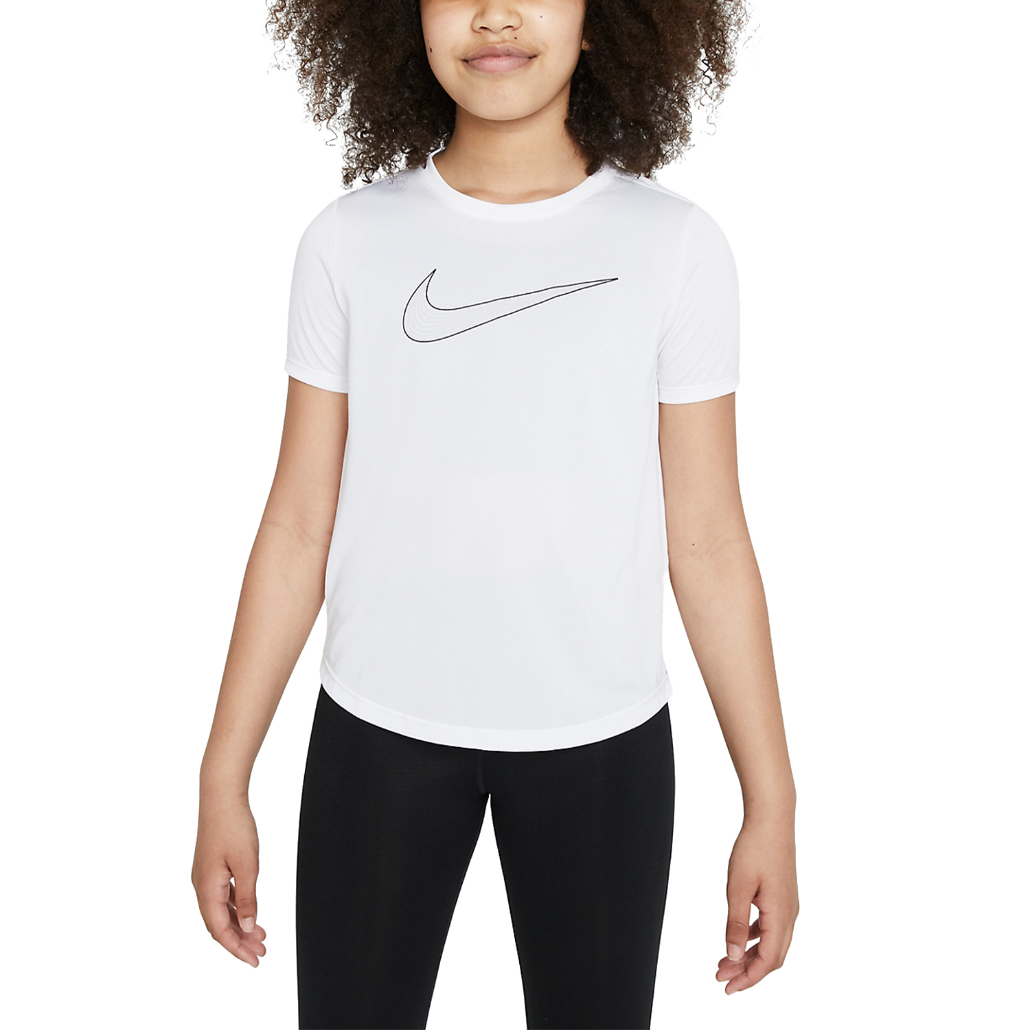 Nike Dri-FIT One Camiseta Niña - White/Black